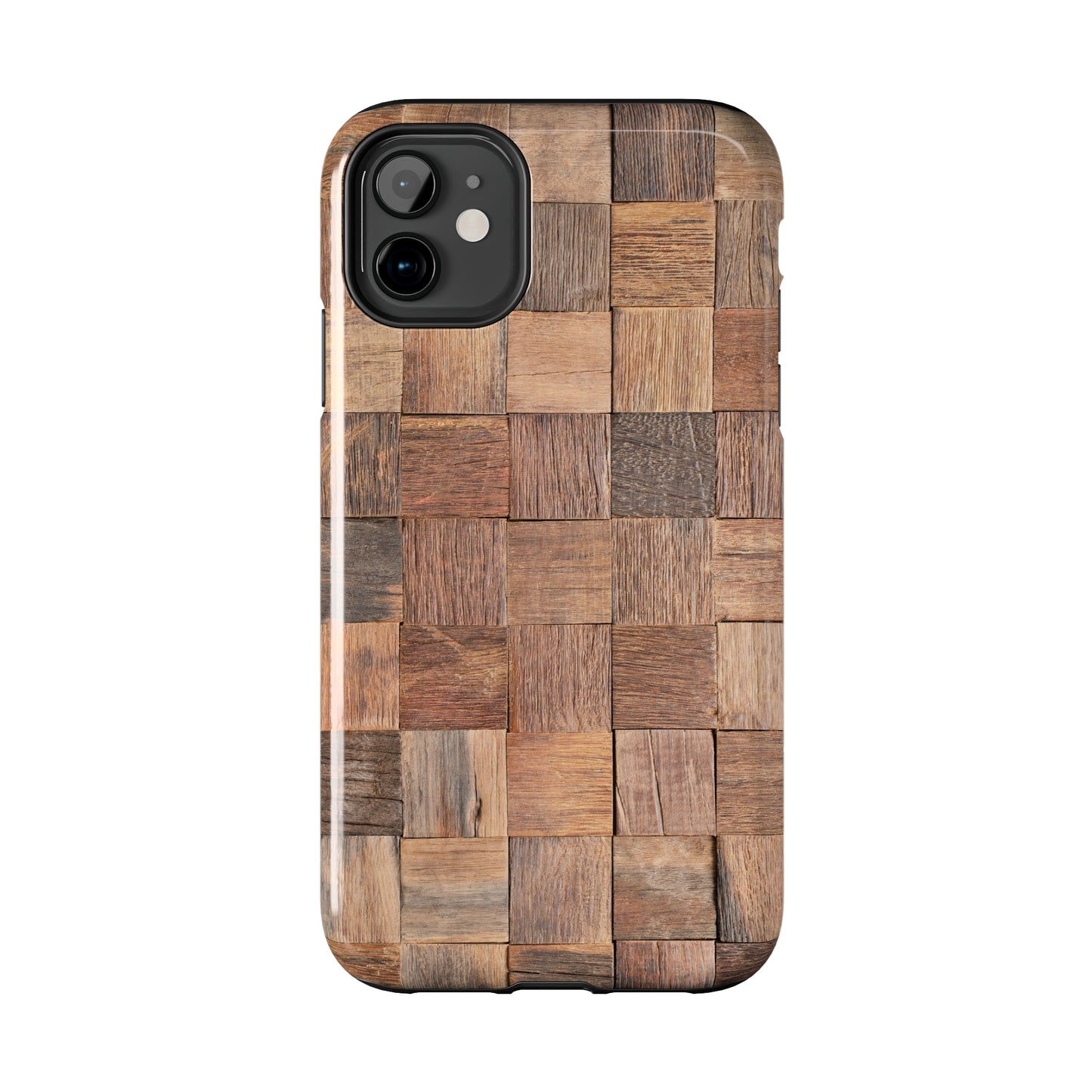 Organic Elegance Natural Woven Wood Design Design Iphone Tough Phone Case