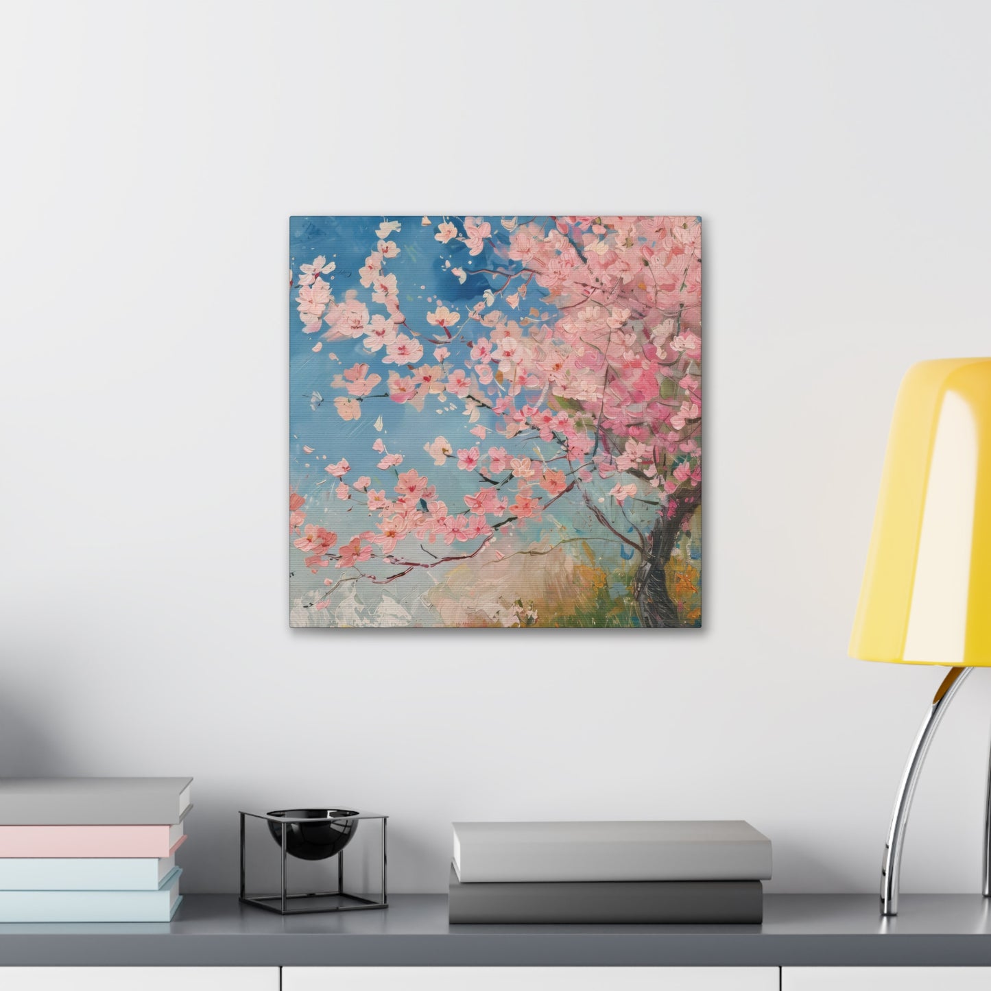 Cherry Blossoms in the Morning Sunrise Print on Canvas Gallery Wraps  - 5 Sizes