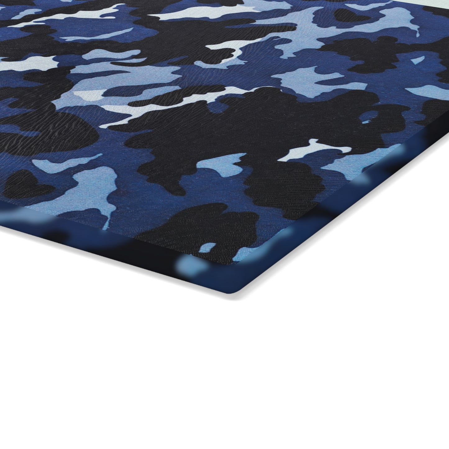 Deep Sea Concealment: Navy Blue Camouflage - Glass Cutting Board  8" x 11" and 11" x 15"