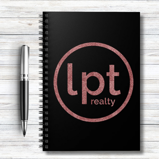 LPT Realty Blush Pink Sparkle  - Spiral Notebook Ruled Line 6"x8"