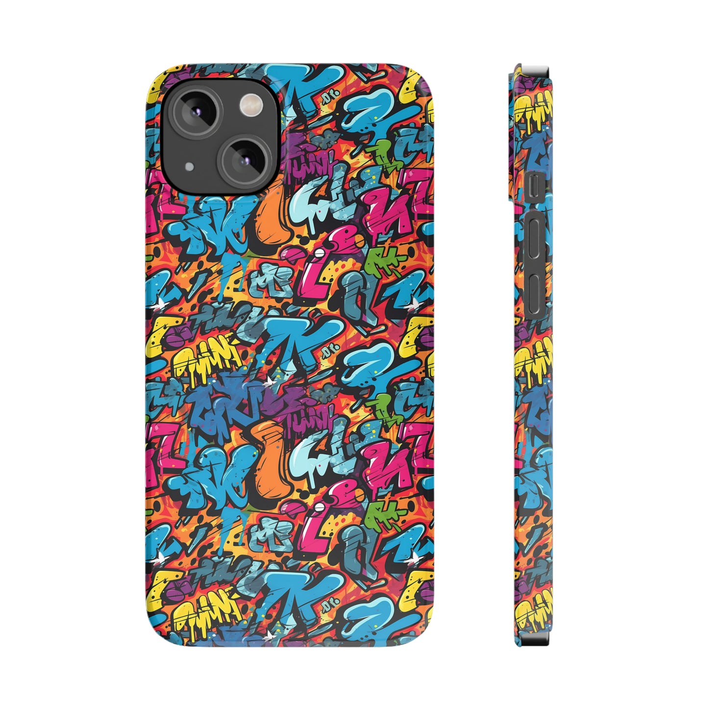 3D Street Art Graffiti Design Iphone 15-12 Slim Phone Case