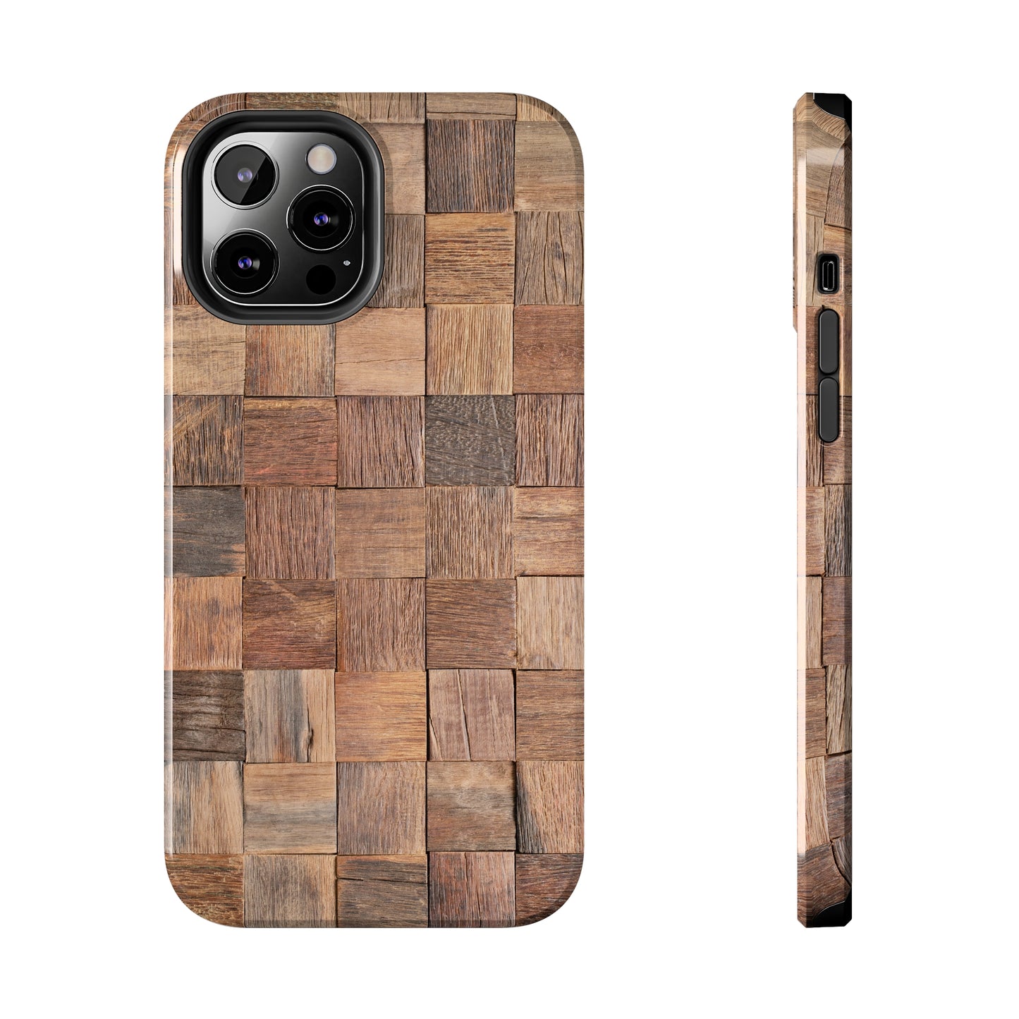 Organic Elegance Natural Woven Wood Design Design Iphone Tough Phone Case