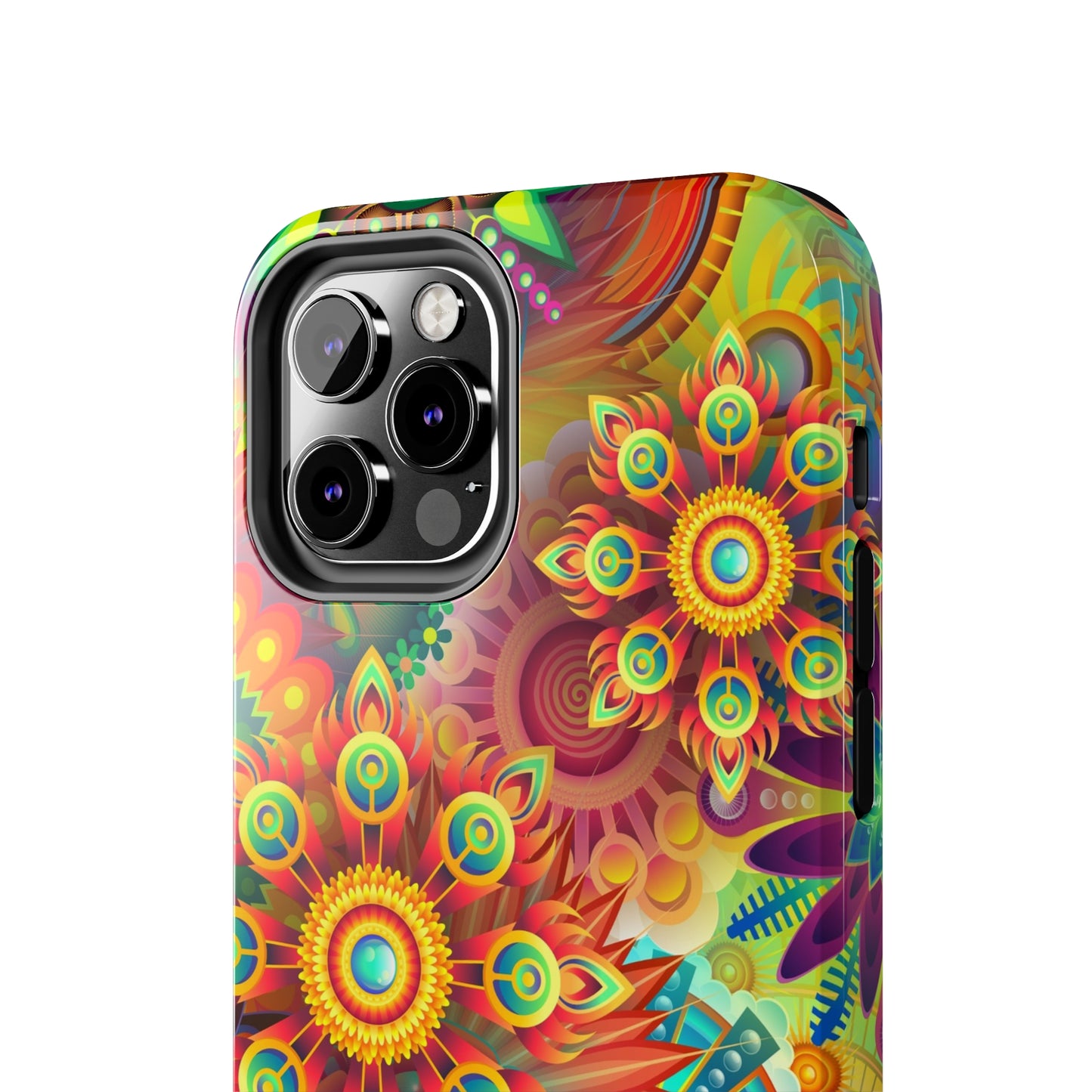 Rainbow Flower Power Design Iphone Tough Phone Case