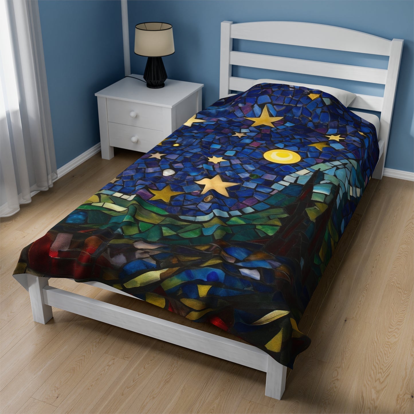 Starry Sky Nighttime Velveteen Plush Blanket 3 Sizes