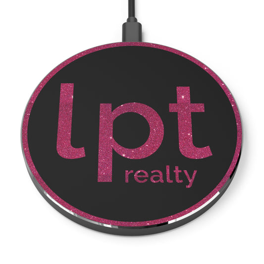 Wireless 10W Charger  - LPT Realty Logo Pink Sparkle Design