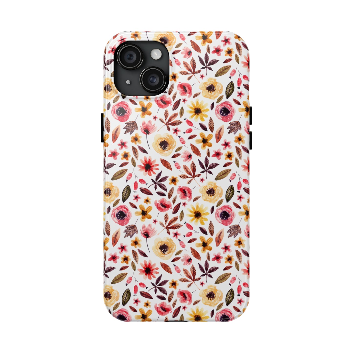 Pink & Yellow Spring Flowers Iphone Tough Phone Case