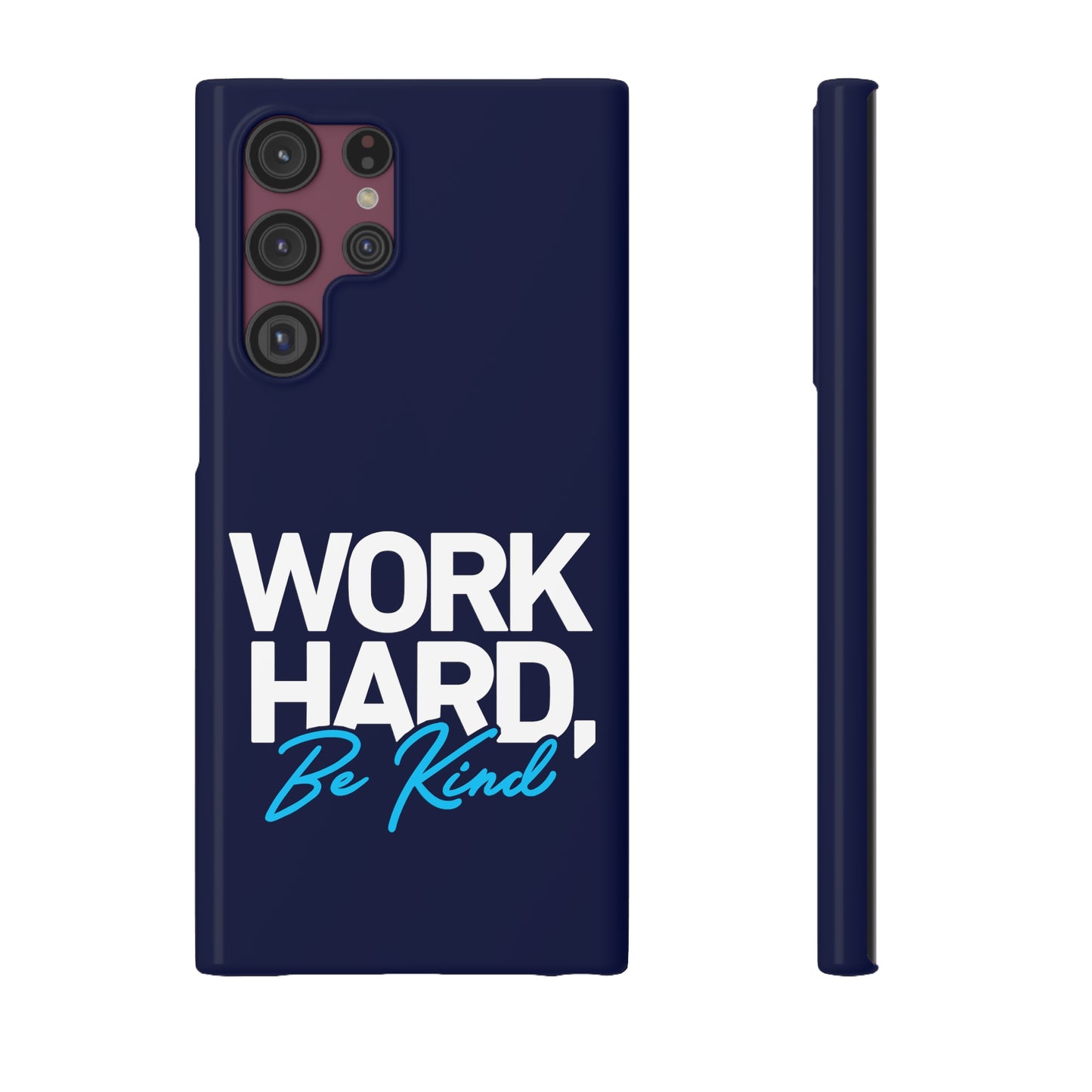 Work Hard be Kind - Navy Samsung Slim Cases