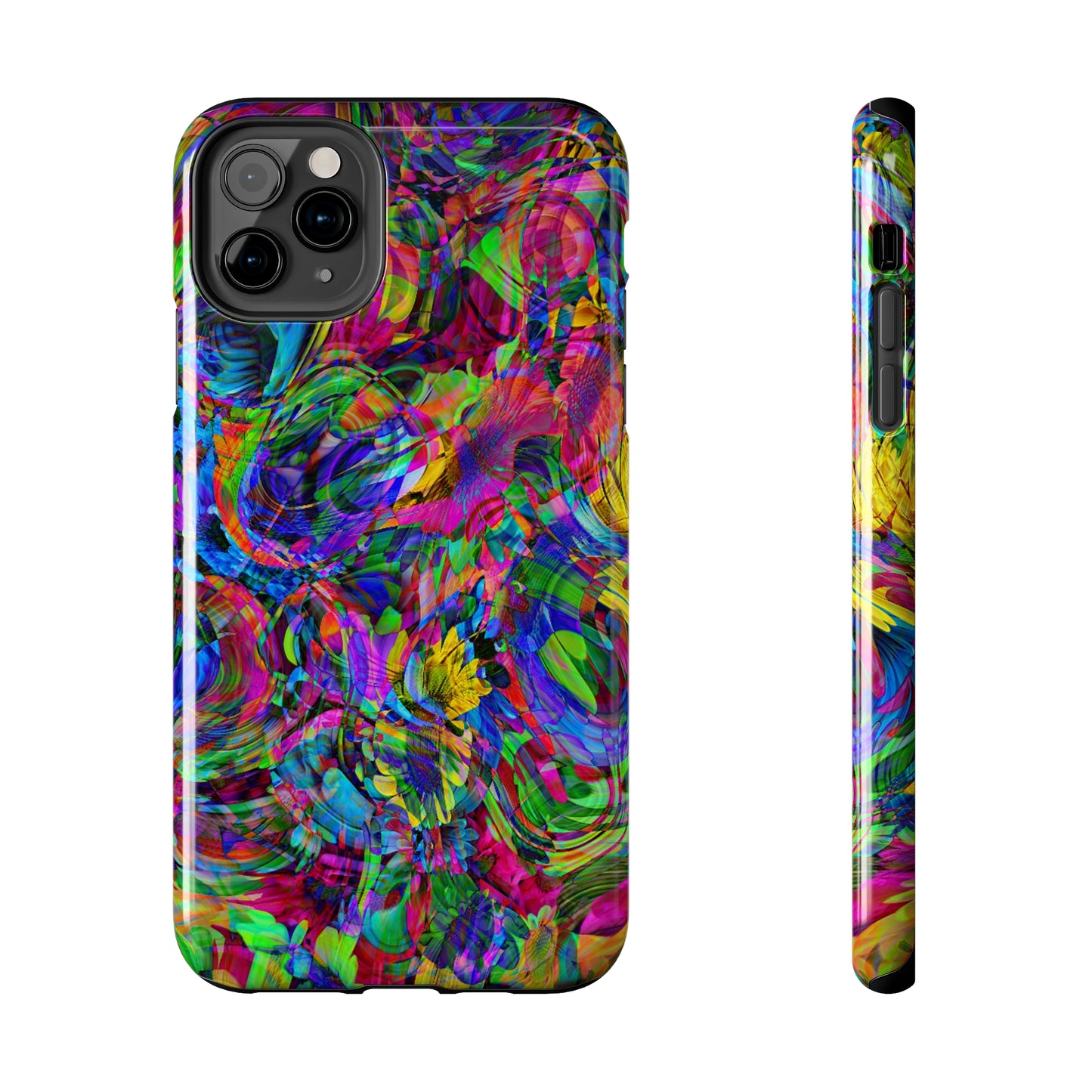 Rainbow Swirls Design Iphone Tough Phone Case