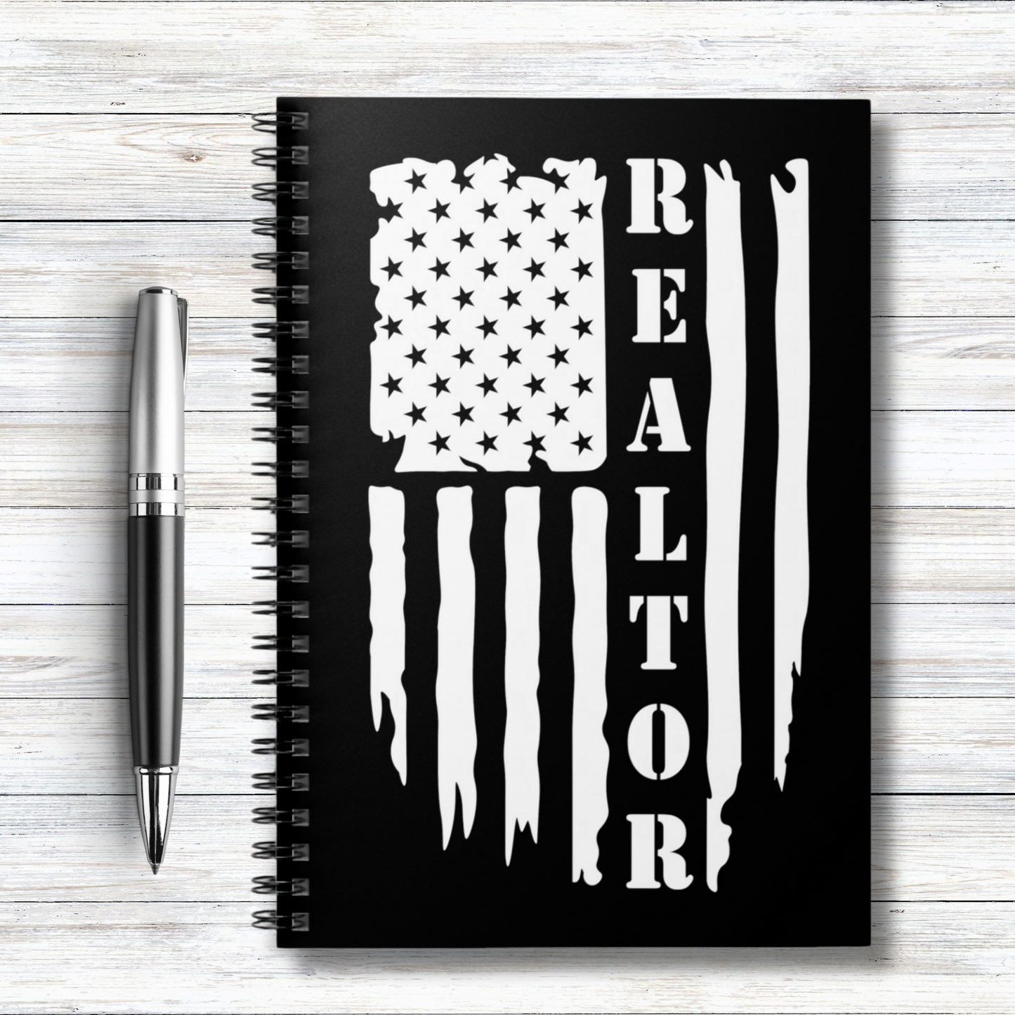 American Flag & Realtor  - Spiral Notebook Ruled Line 6"x8"