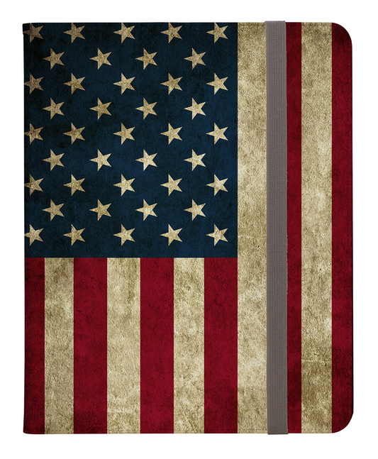 Rugged American Flag Protective iPad Pro 11 & Pro 12.9 Protective Case and Pencil Holder