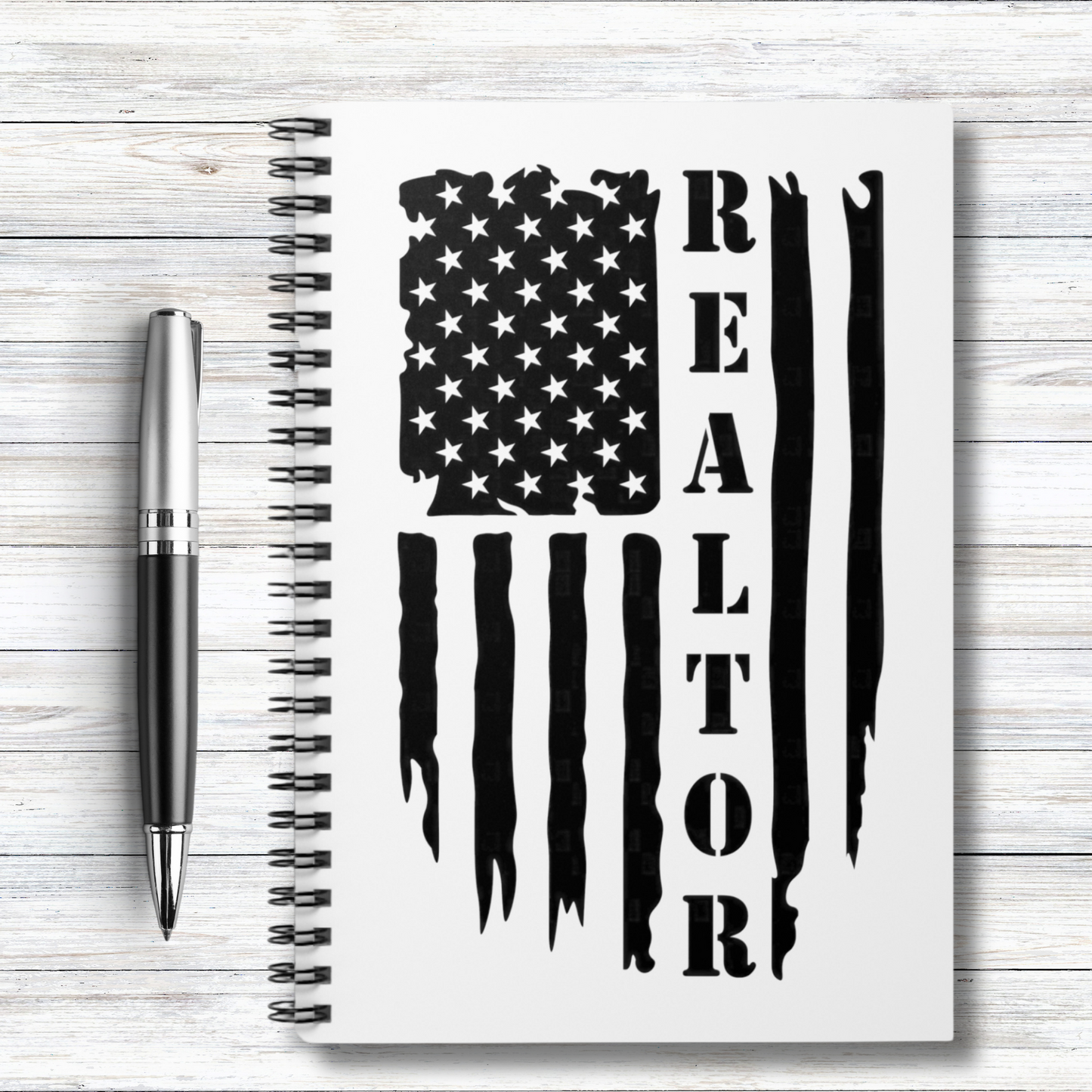 American Flag & Realtor - Spiral Notebook Ruled Line 6"x8"