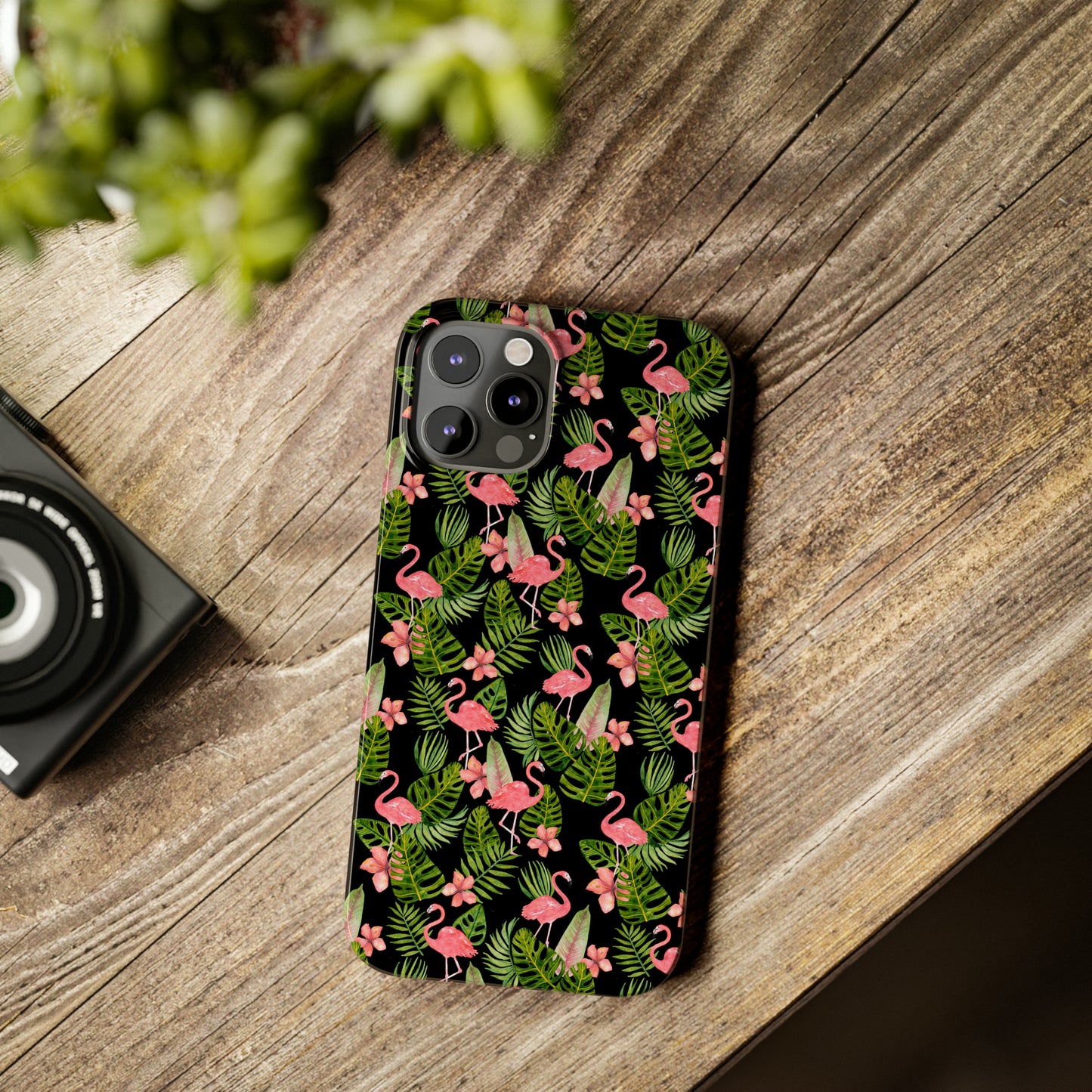 Tropical Flamingos Iphone 15-12 Slim Phone Case