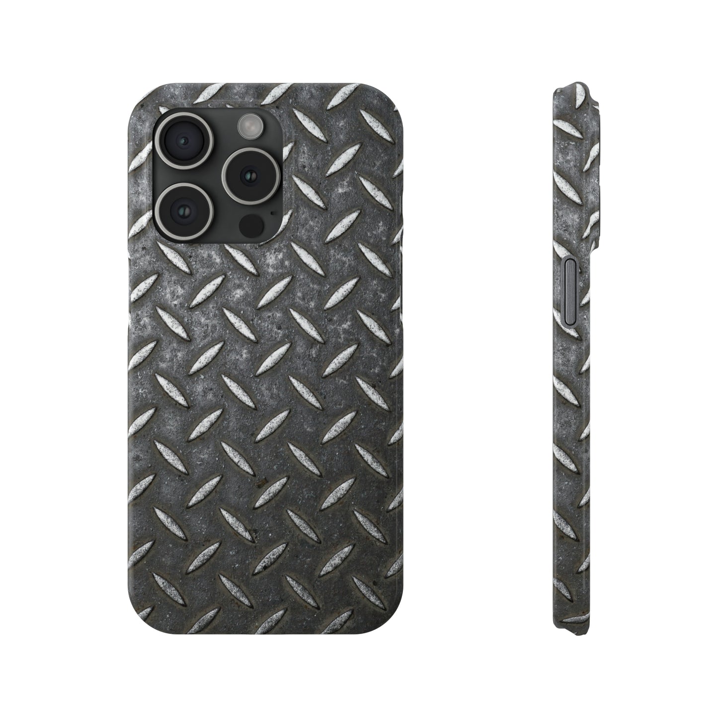 Steel Diamond Plate Design Iphone 15-12 Slim Phone Case