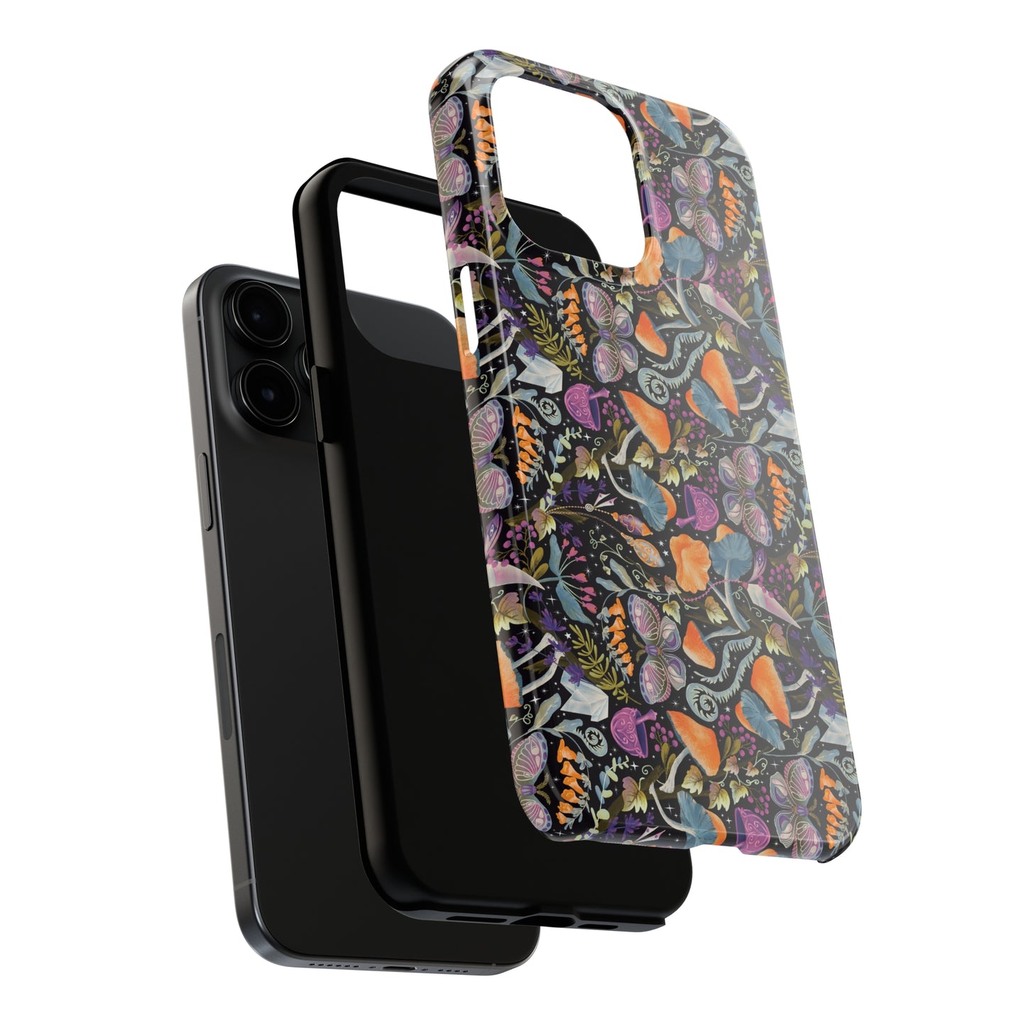 Whimsical Witches' Haven Mystical Garden of Mushrooms and Butterflies Iphone Tough Phone Case