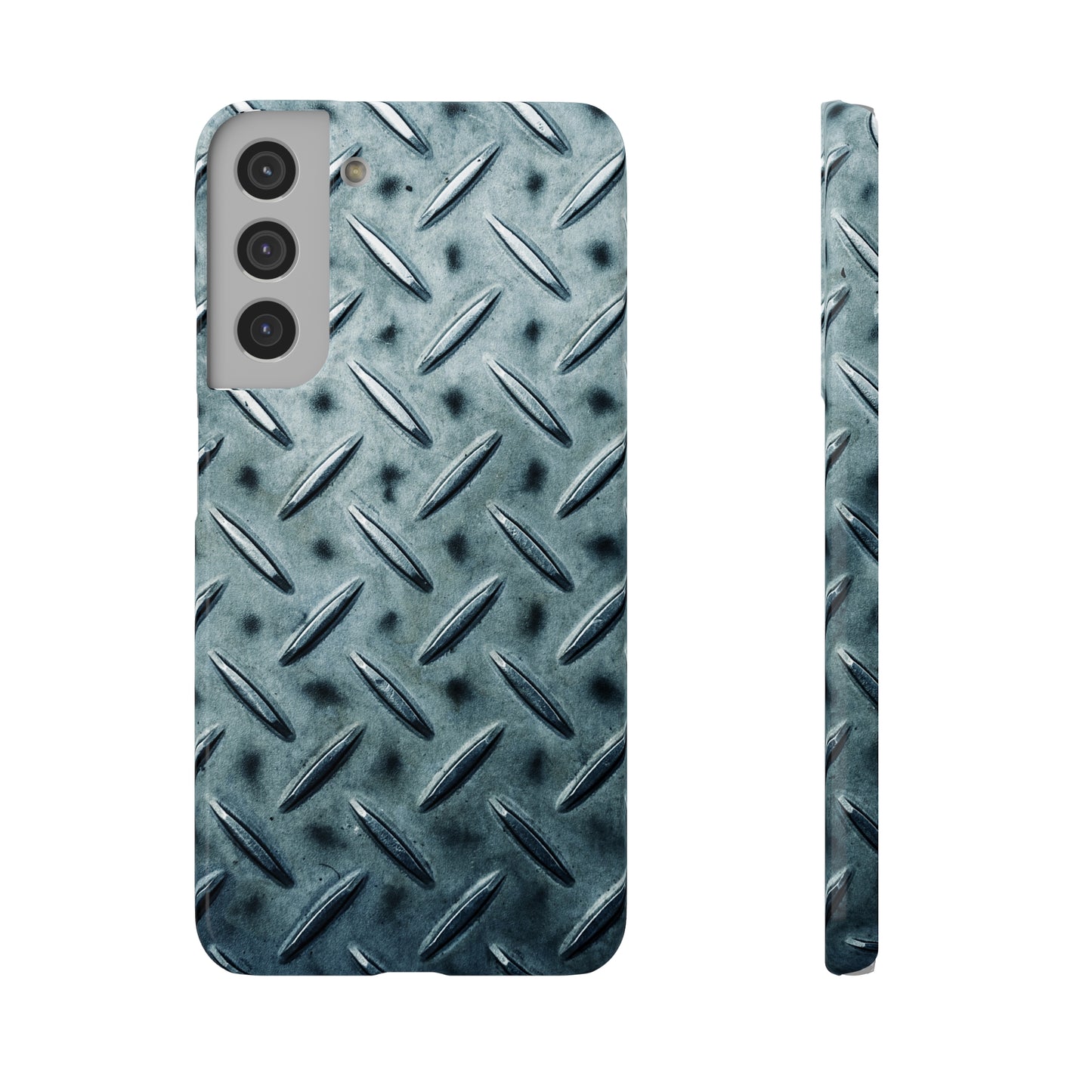 Blue Steel Diamond Plate Design Samsung Slim Cases