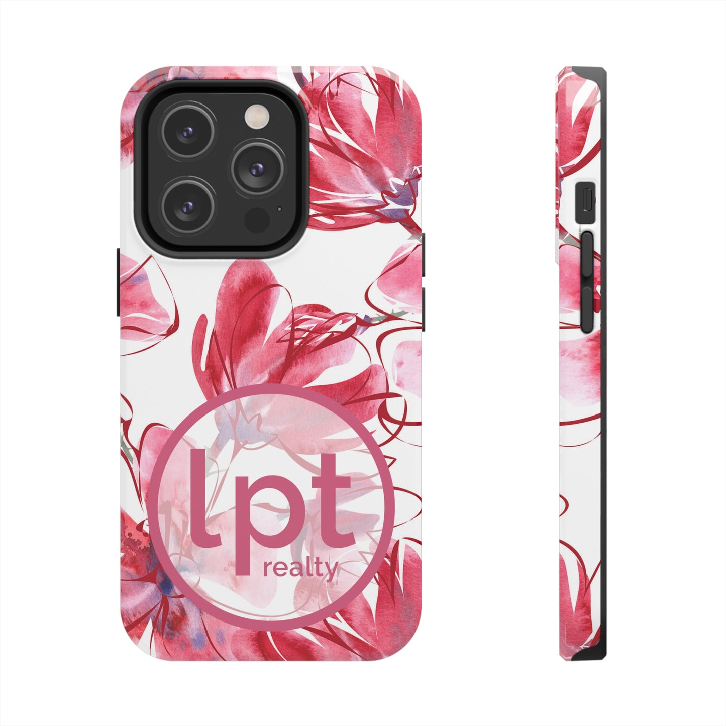 LPT Realty Logo -  Large Pink Flower Iphone Tough Phone Case
