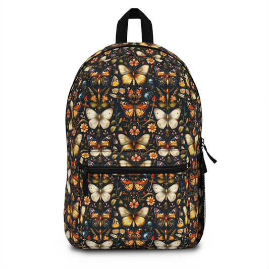 Enchanted Garden of Butterflies and Botanicals in Rich Autumn Hues on a Deep Night Background Lightweight Stylish Durable Backpack (Made in USA)