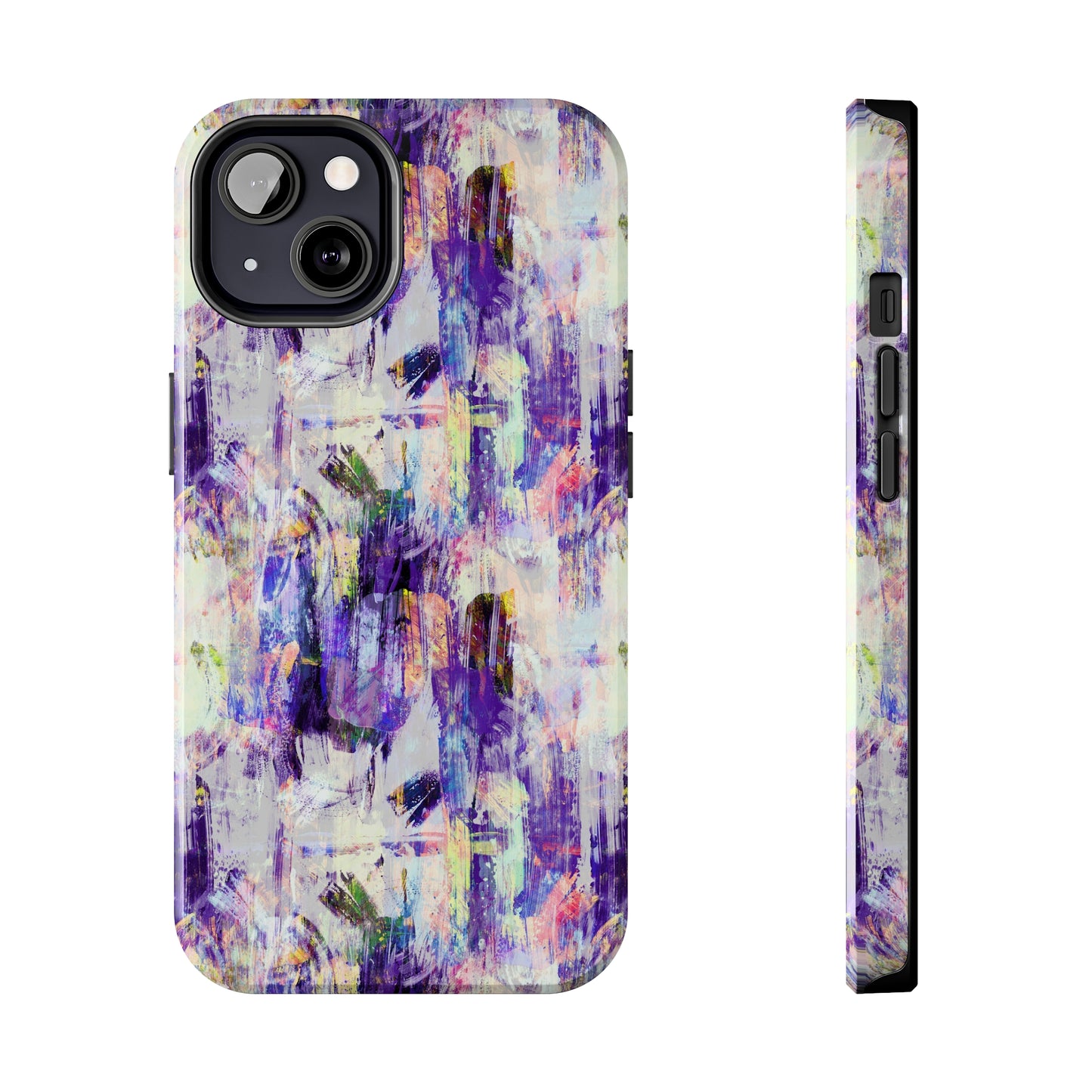 Purple Spring Painted Abstract Iphone Tough Phone Case