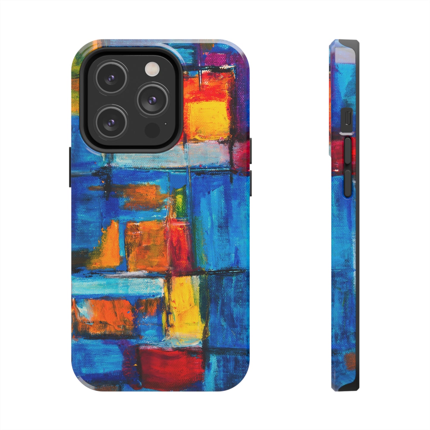 Rainbow Abstract Painting Iphone Tough Phone Case