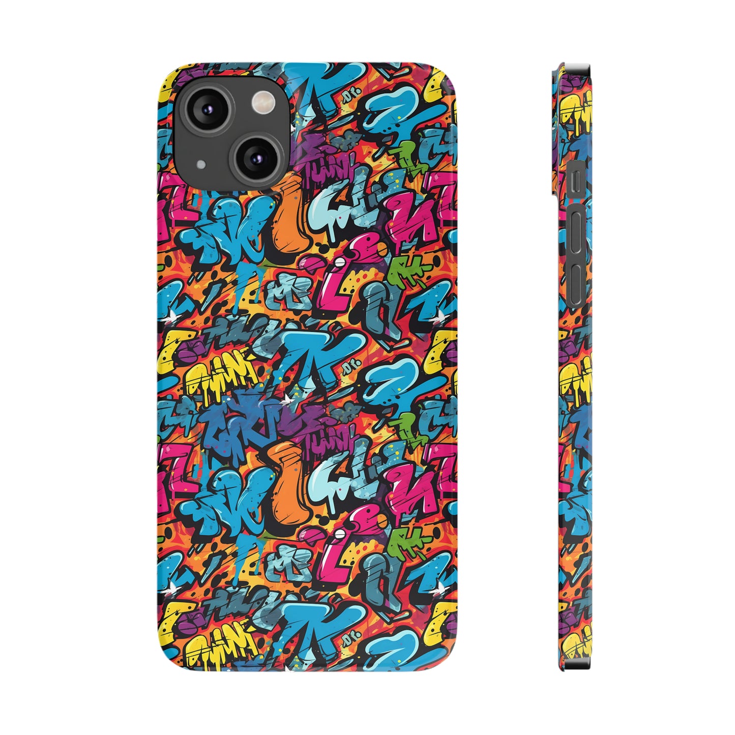 3D Street Art Graffiti Design Iphone 15-12 Slim Phone Case