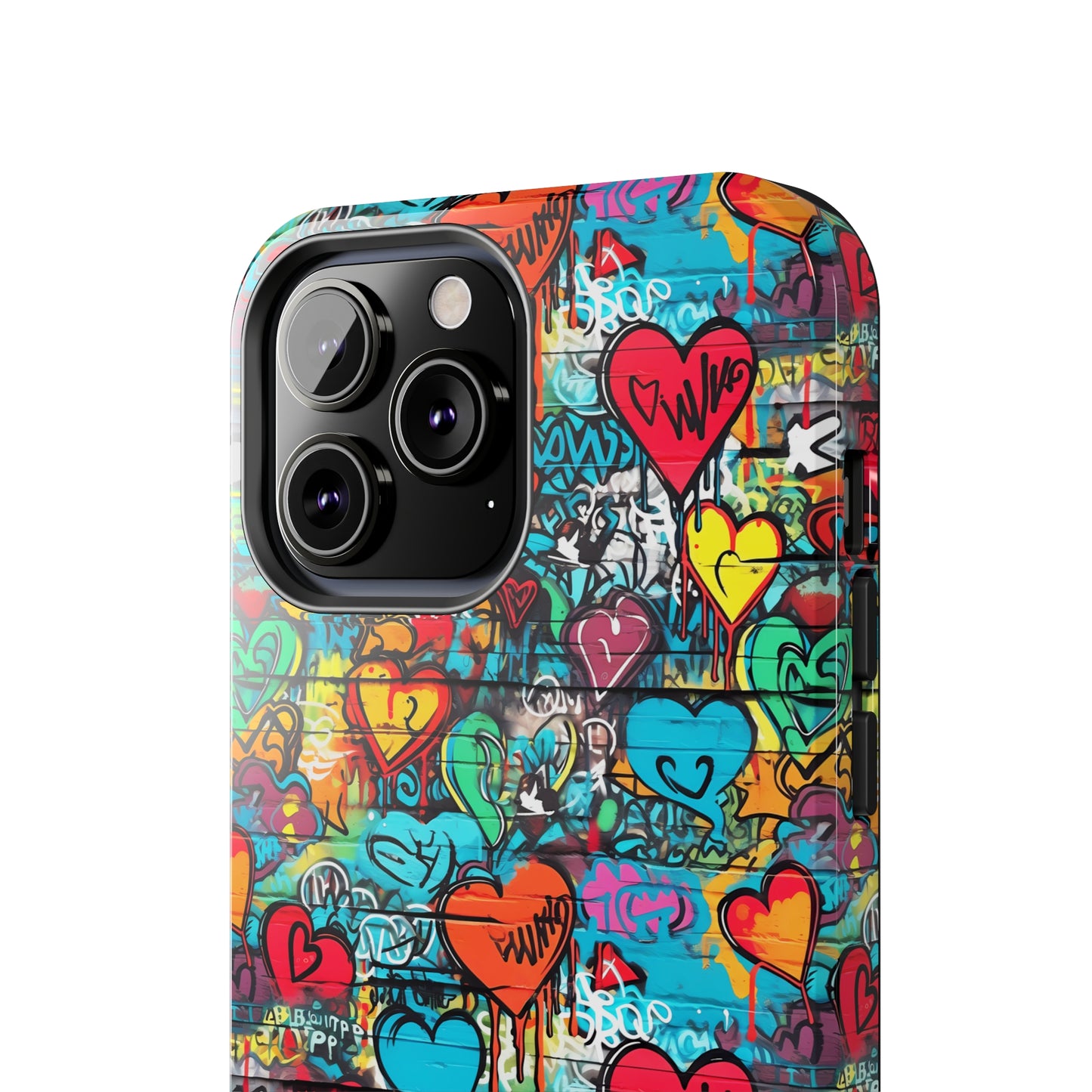 Street Art Graffiti Hearts Design Iphone Tough Phone Case