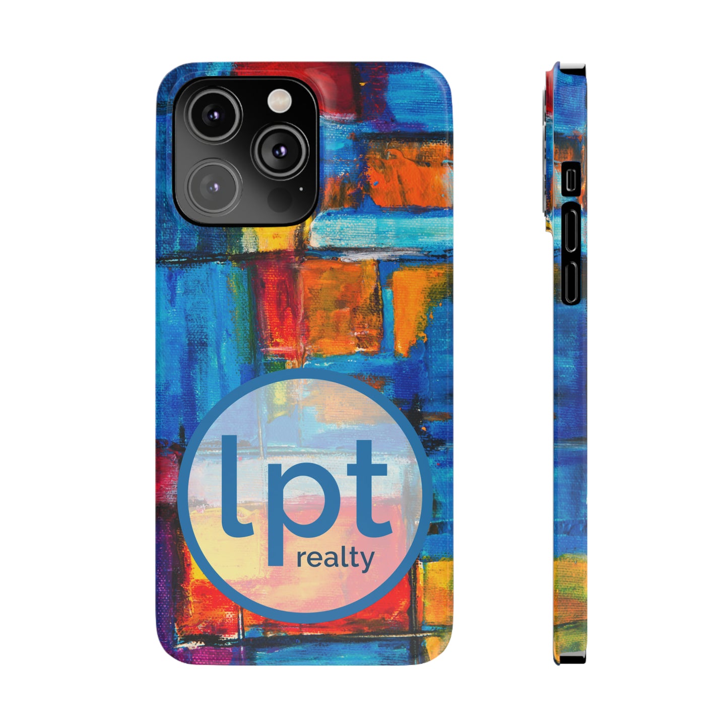 LPT Realty Logo -  Rainbow Abstract Painting Iphone 15-12 Slim Phone Case