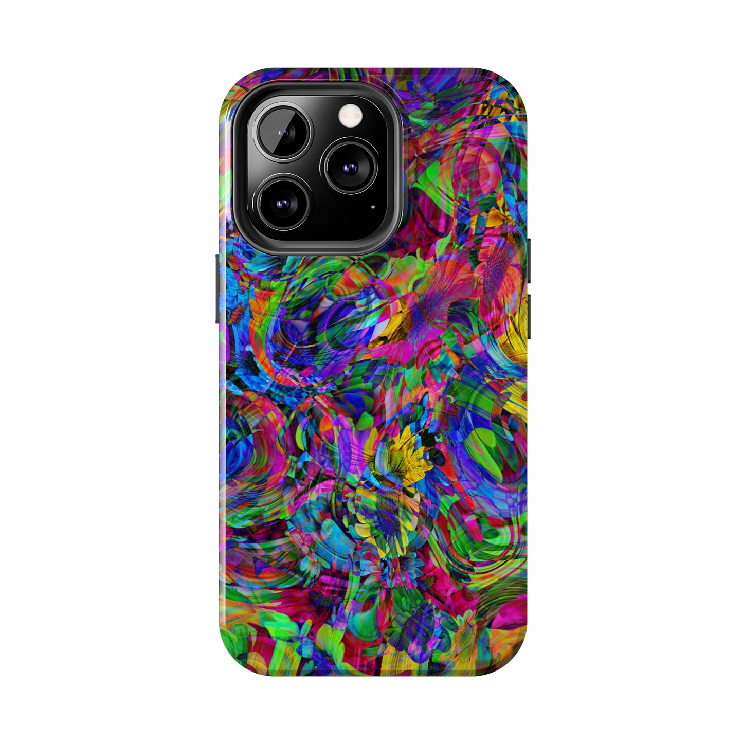 Rainbow Swirls Design Iphone Tough Phone Case