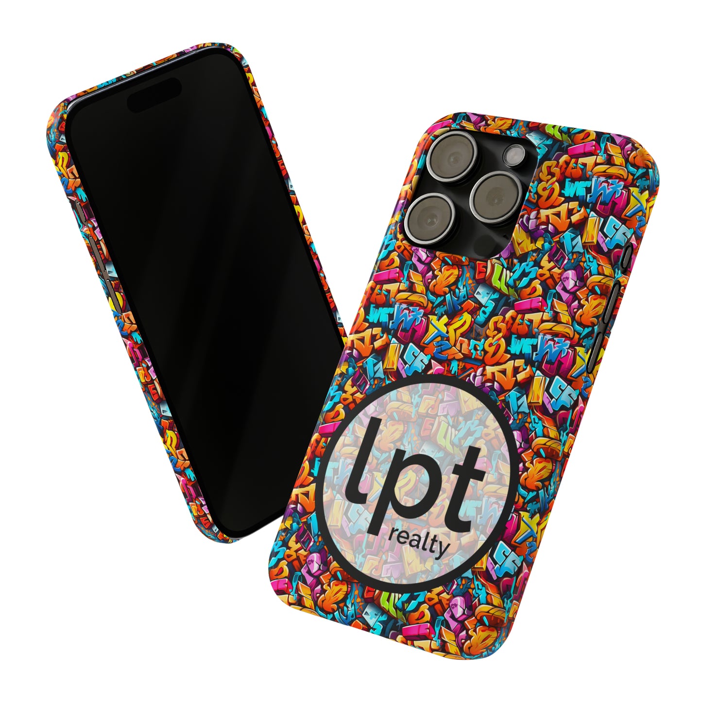 LPT Realty Logo -  3D Street Art Graffiti Design Iphone 15-12 Slim Phone Case