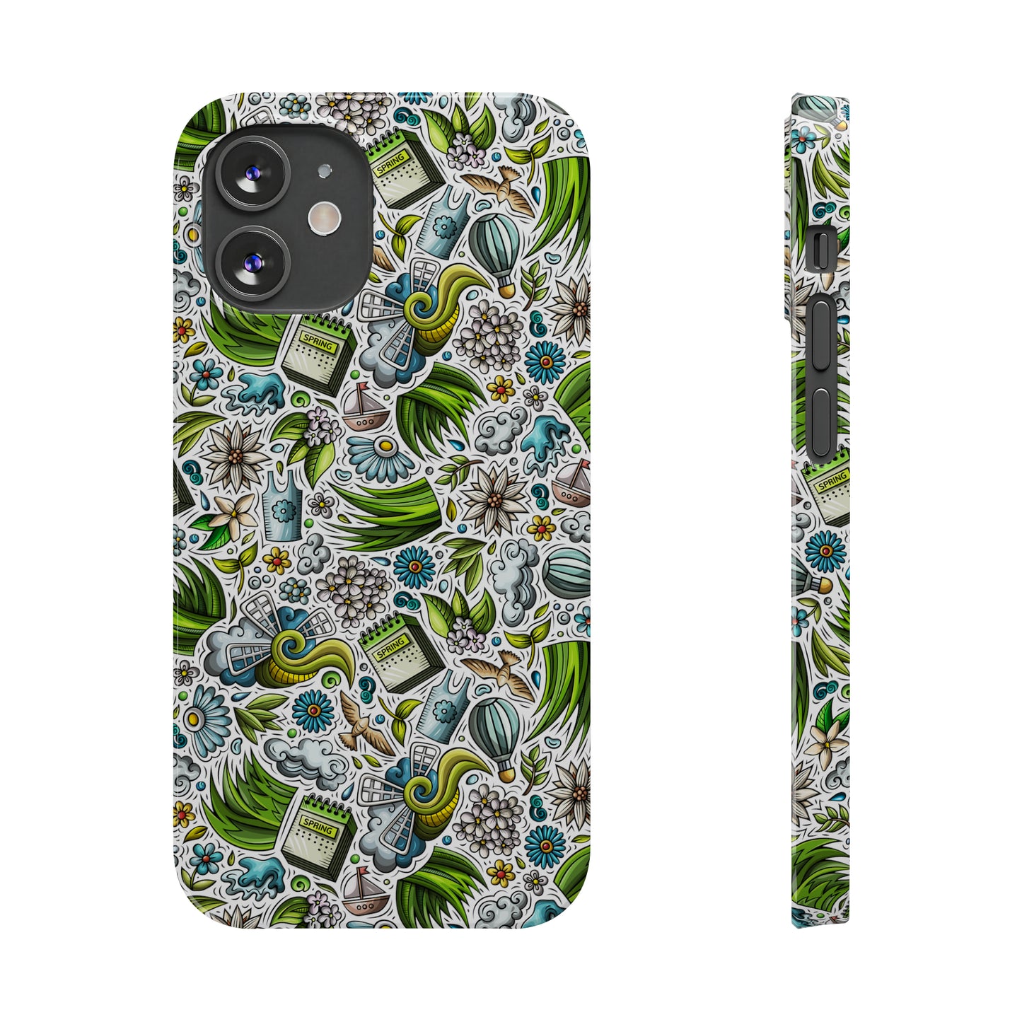 Spring Flowers and Gardening Design Iphone 15-12 Slim Phone Case