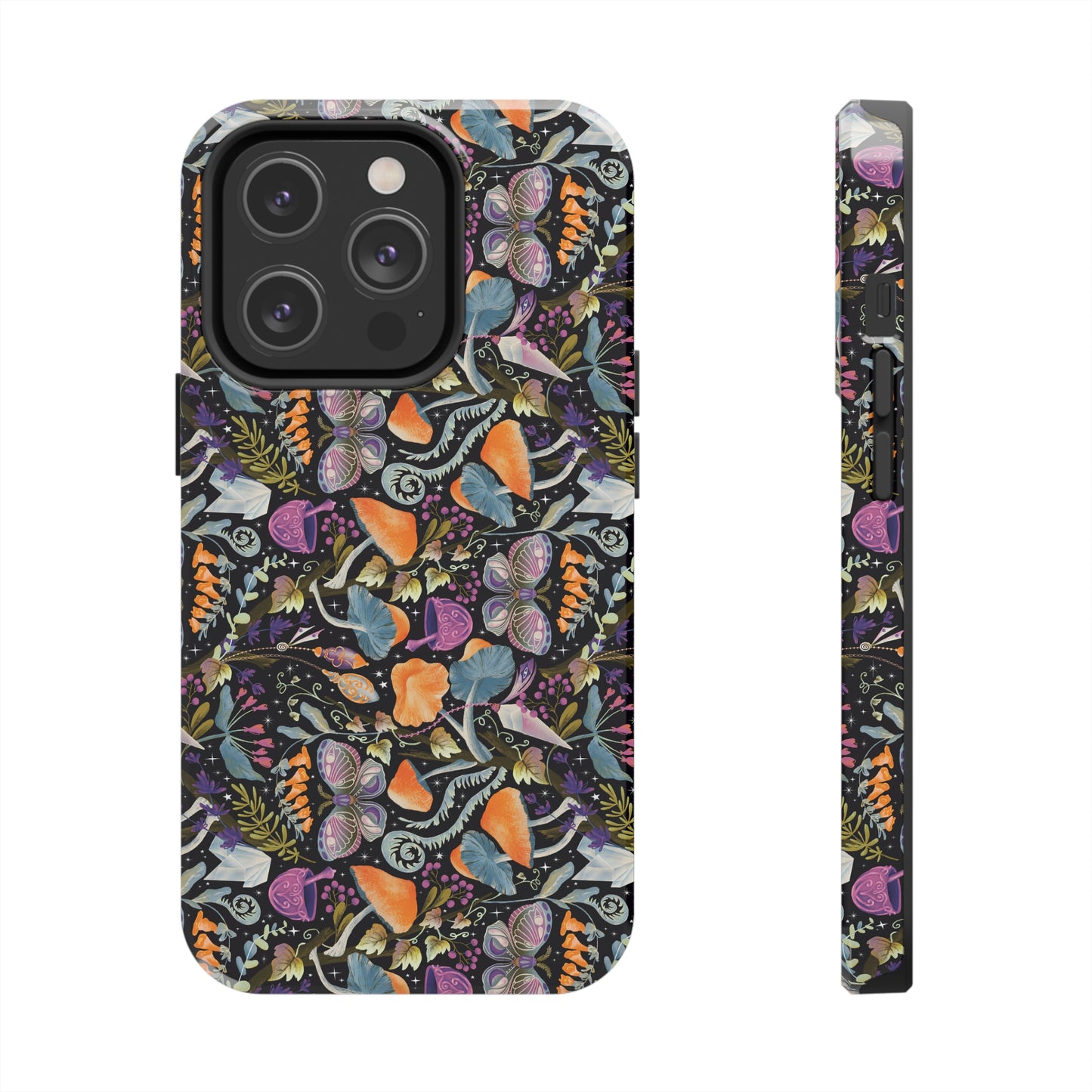 Whimsical Witches' Haven Mystical Garden of Mushrooms and Butterflies Iphone Tough Phone Case