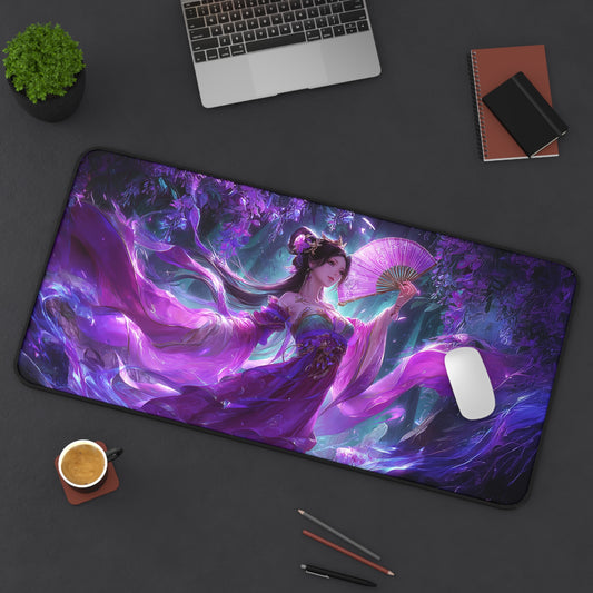 Anime Princess Mousepad, Japanese Princess Desk Mat, Extra Large Mousepad, Gaming Desk Mat, Desktop Accessory