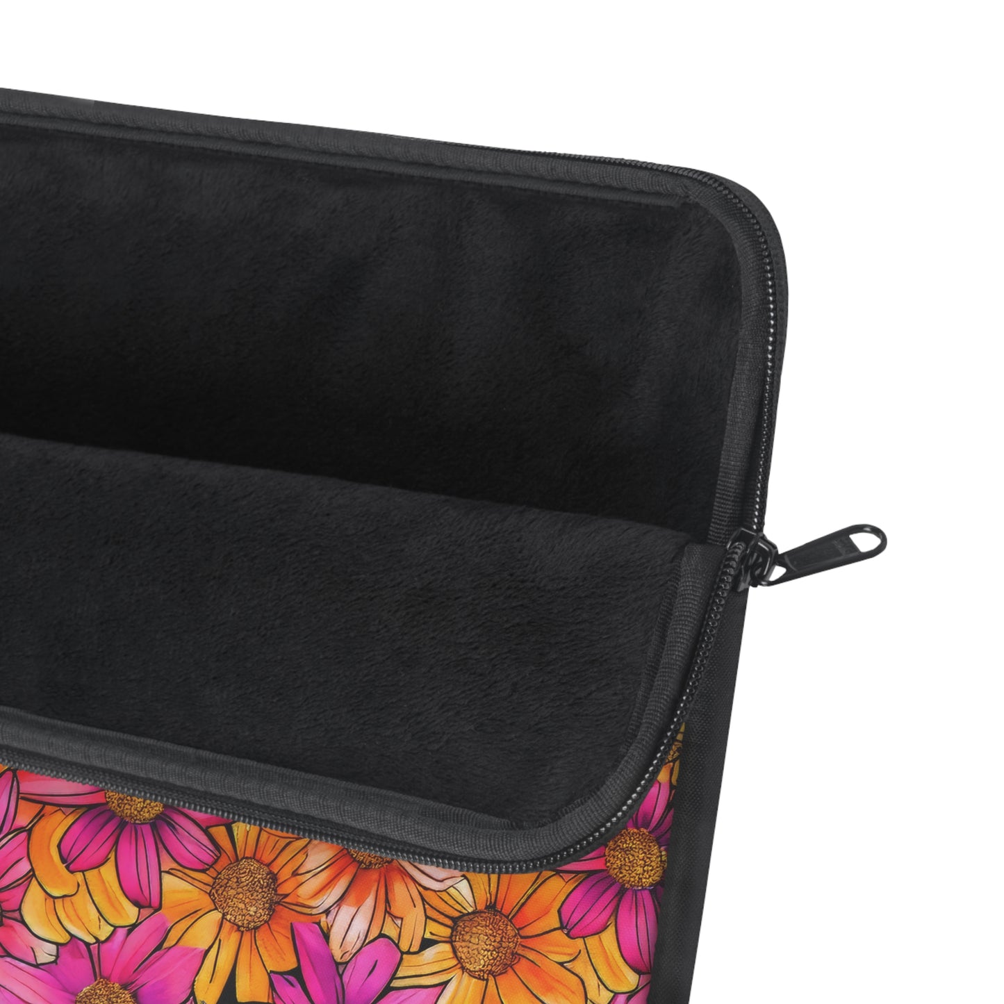 Vibrant Daisy Delight with Bold Orange and Pink Flowers Laptop or Ipad Protective Sleeve 3 Sizes Available