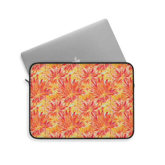 Golden Citrus Blooms: Vibrant Orange and Yellow Watercolor Flowers Laptop or Ipad Protective Sleeve 3 Sizes Available