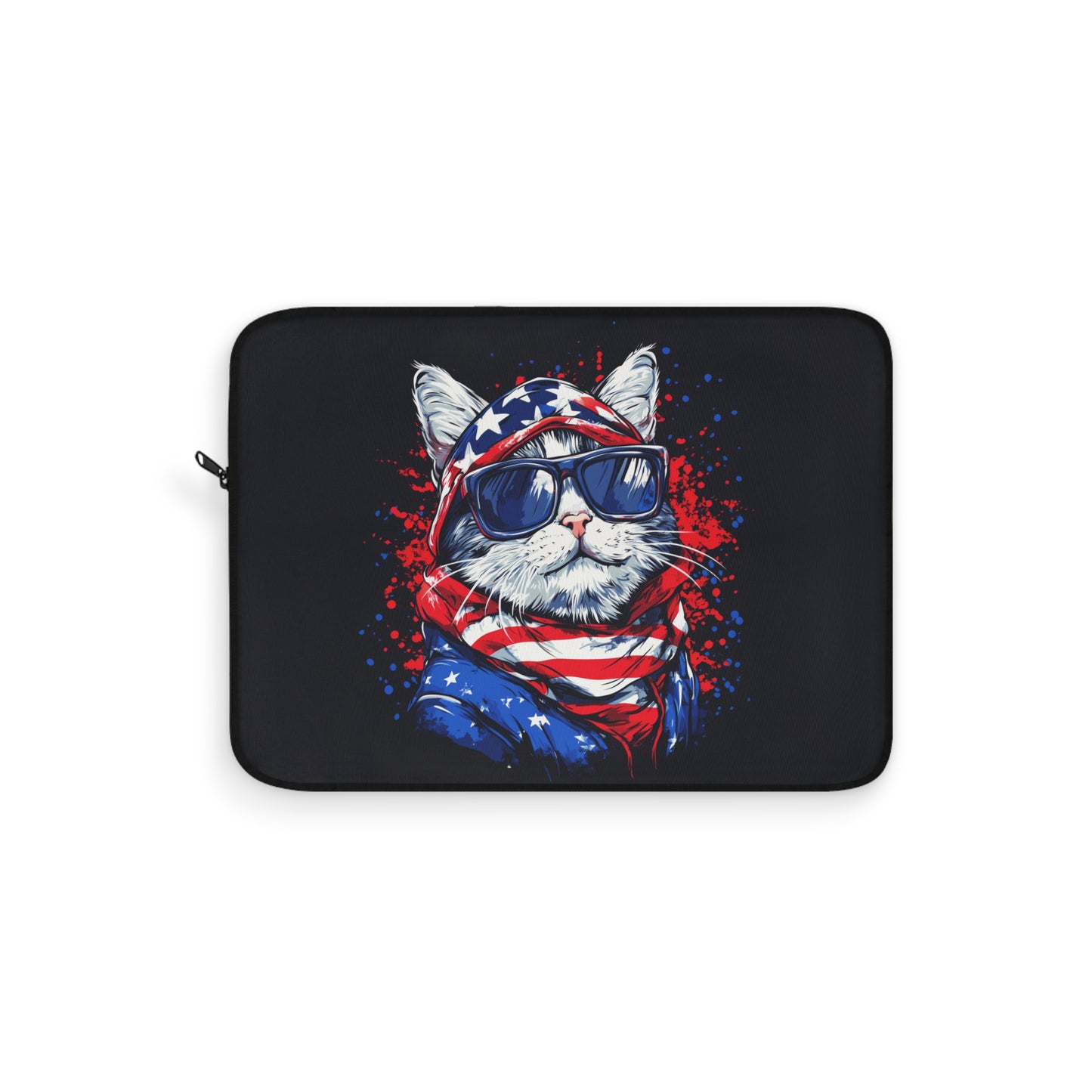 Patriotic Purr American Dream Cat Laptop or Ipad Protective Sleeve 3 Sizes Available