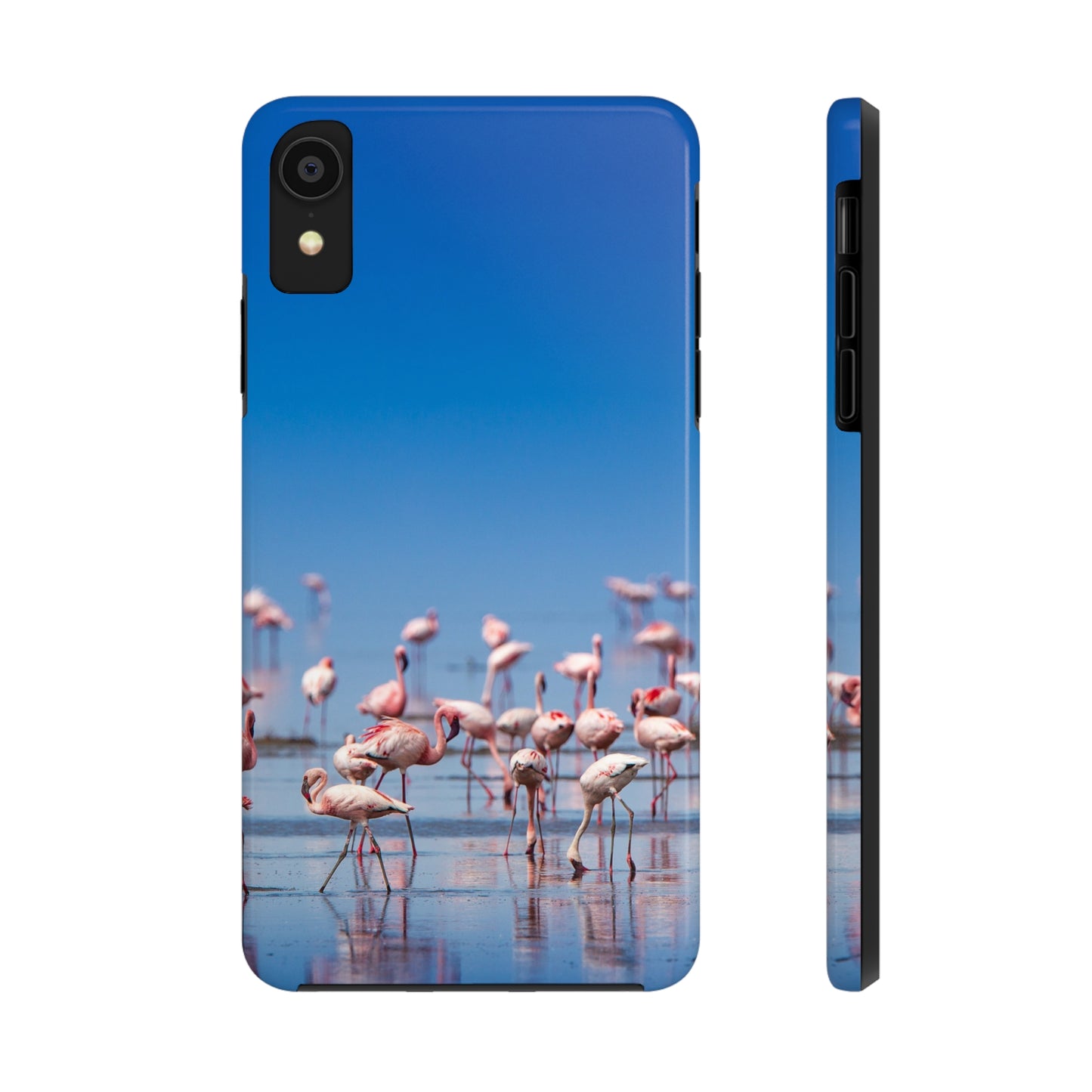 Flamingos on the Beach Iphone Tough Phone Case