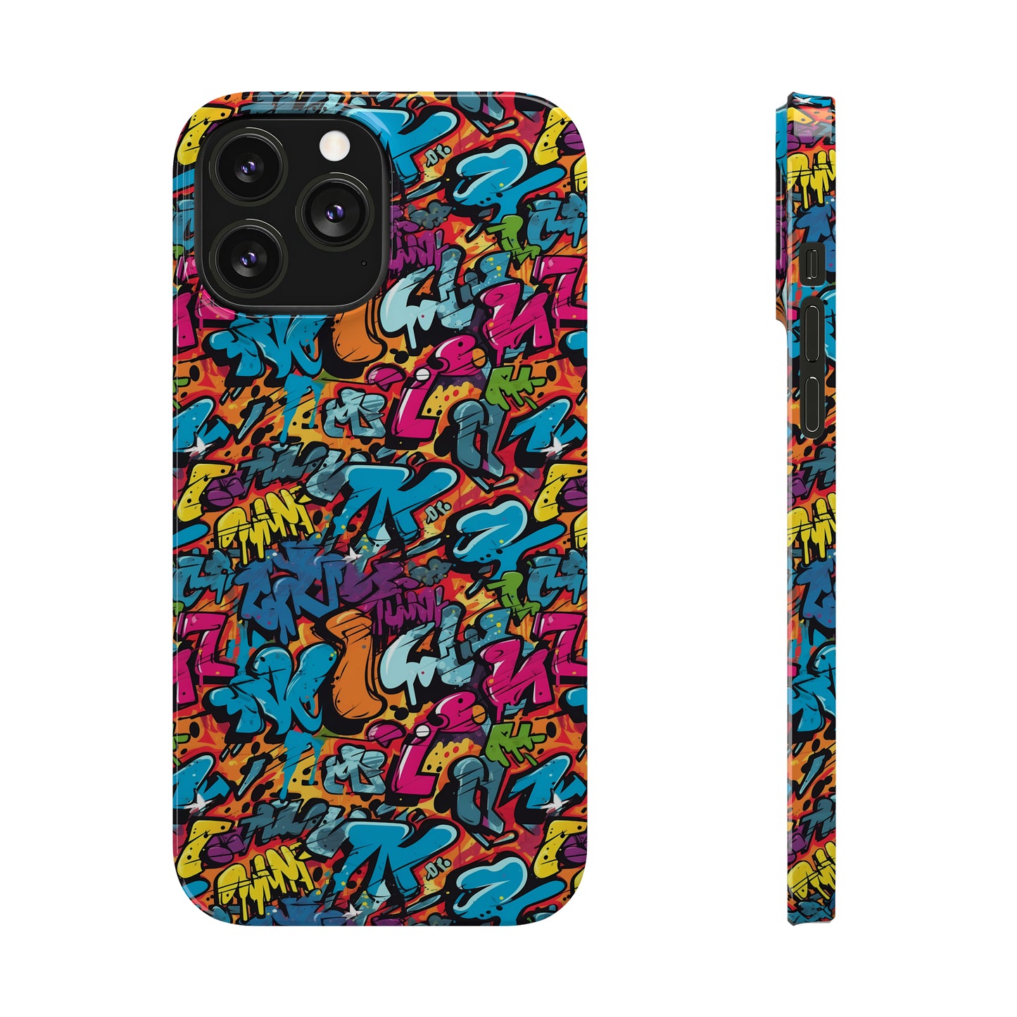 3D Street Art Graffiti Design Iphone 15-12 Slim Phone Case