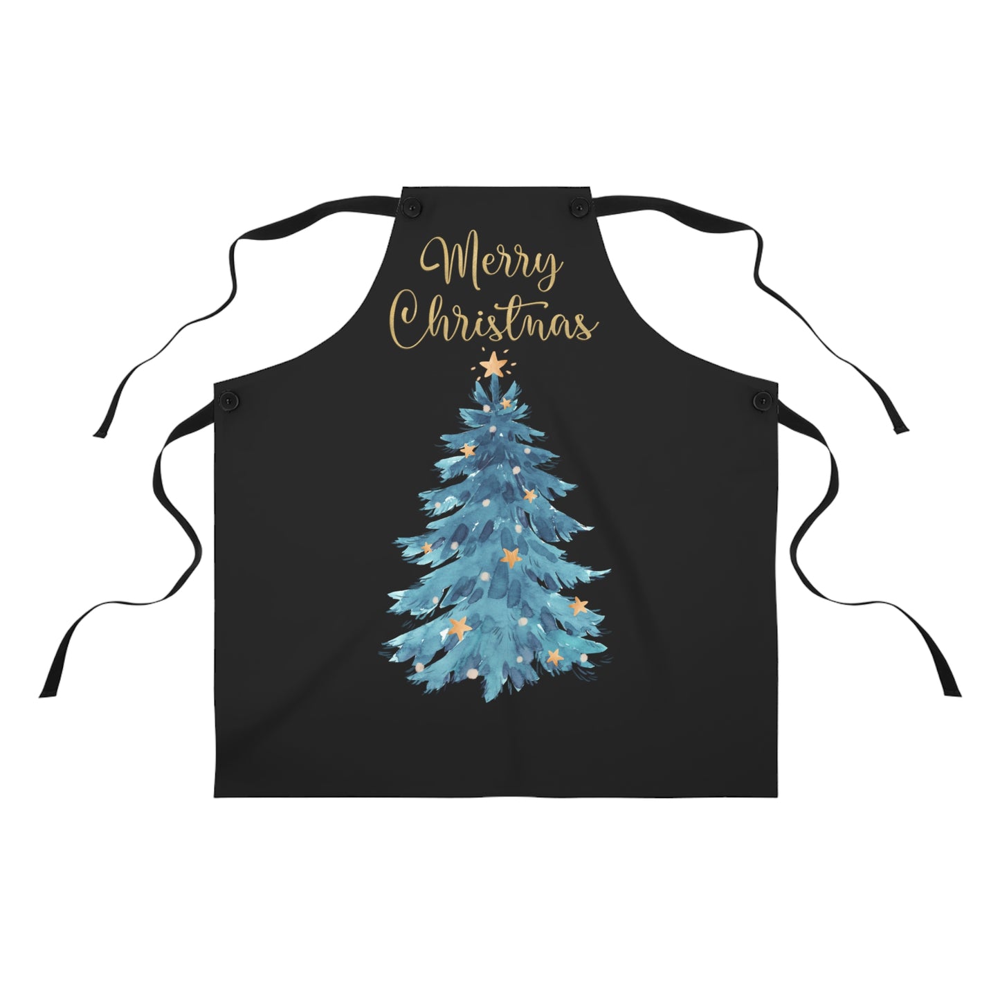 Merry Christmas and Christmas Tree - Kitchen Chef Apron