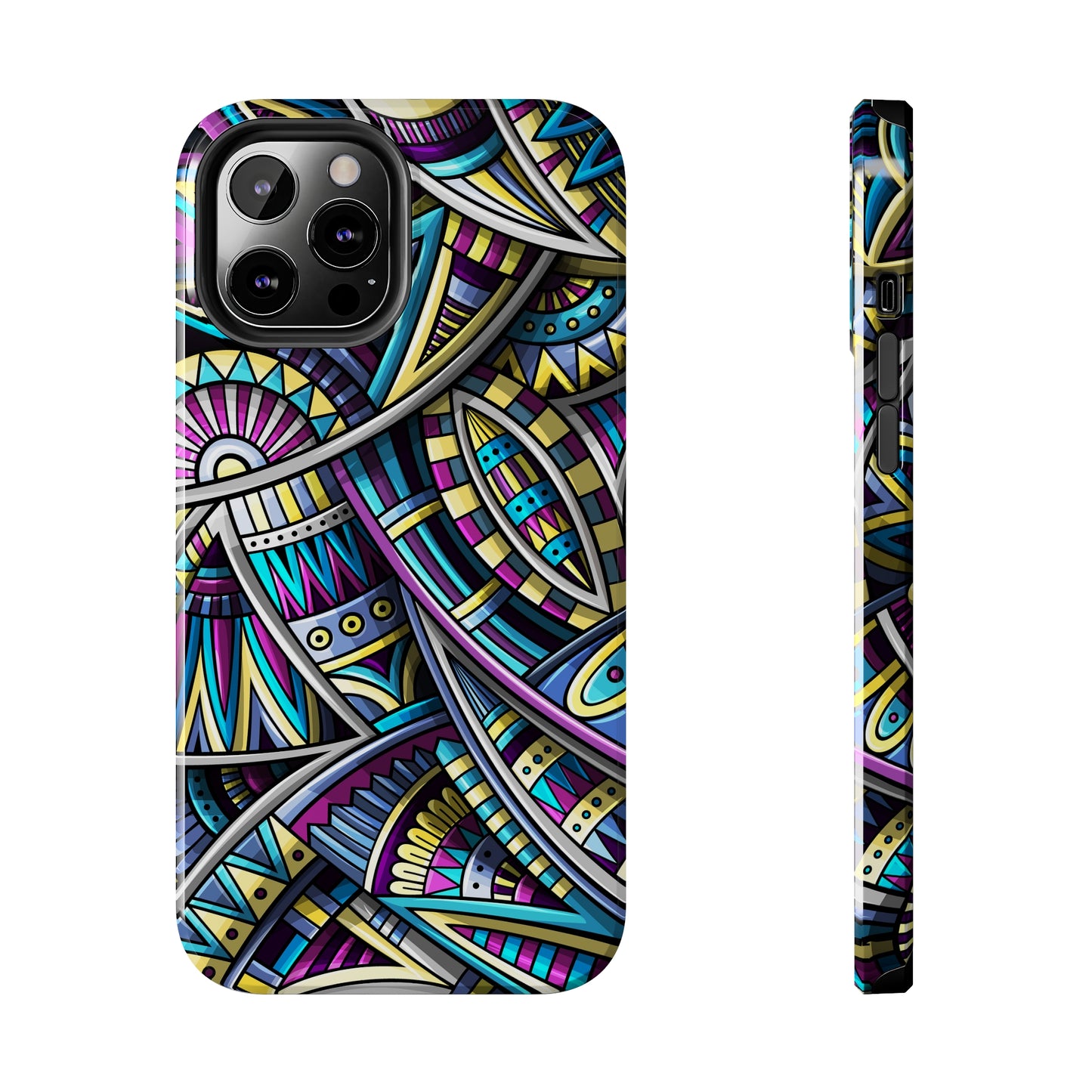 Tribal Colorful Abstract Design Iphone Tough Phone Case