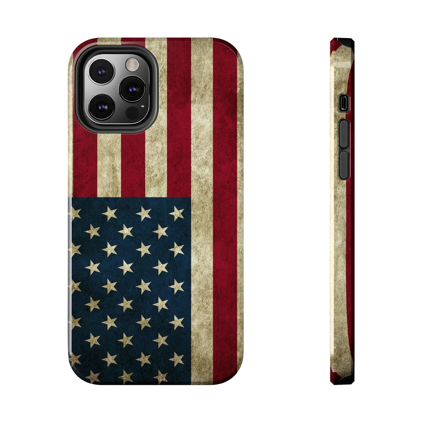 Rugged American Flag Iphone Tough Phone Case