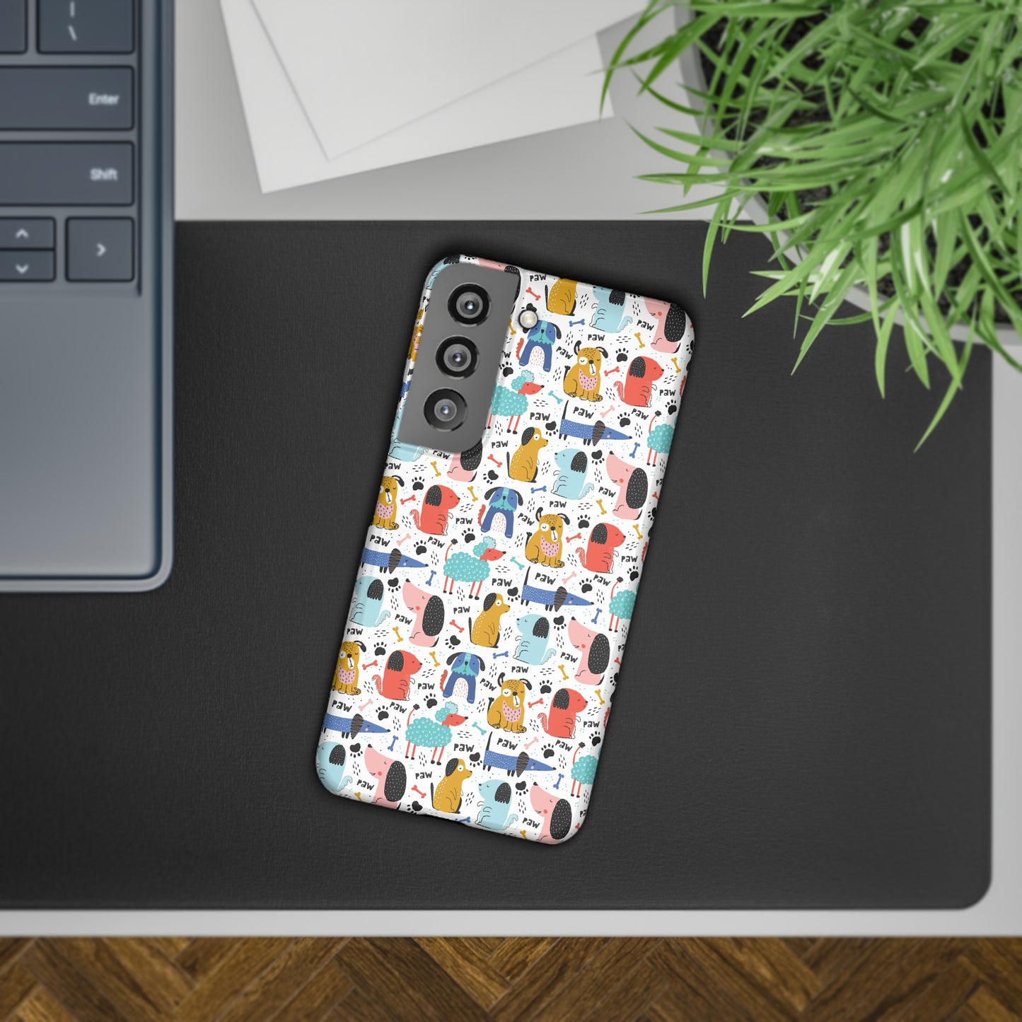 Playful Pups: Colorful Cartoon Dogs Samsung Slim Cases