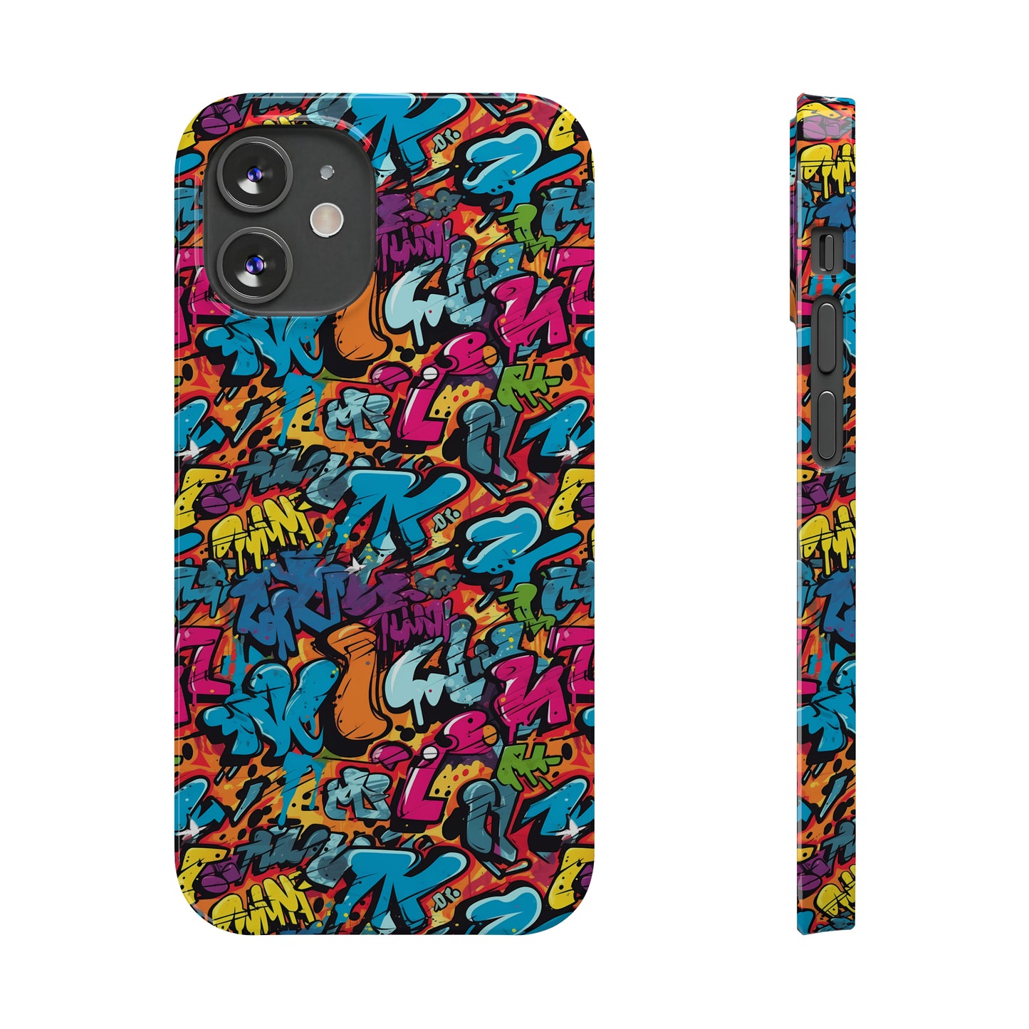 3D Street Art Graffiti Design Iphone 15-12 Slim Phone Case