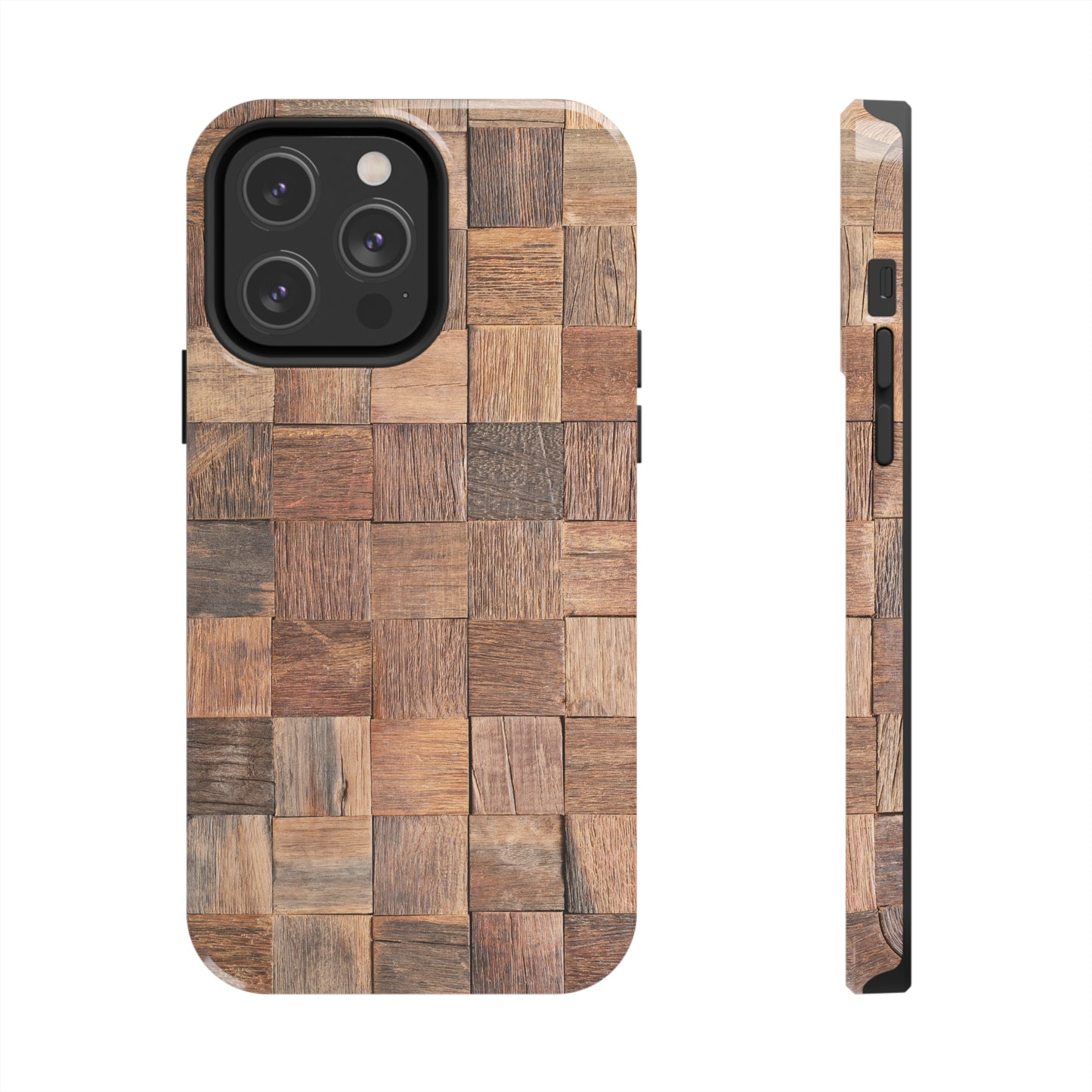 Organic Elegance Natural Woven Wood Design Design Iphone Tough Phone Case