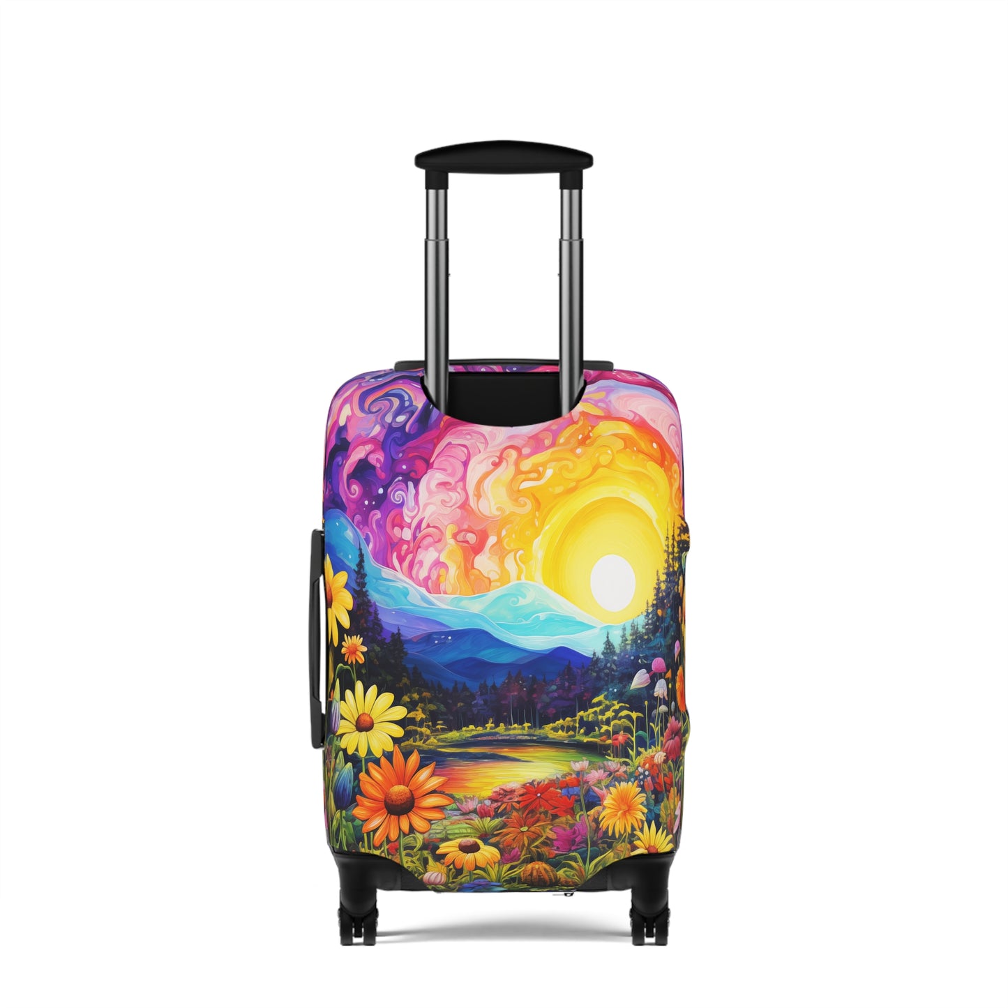 Enchanting Sunrise Over a Whimsical Field of Wildflowers  - Luggage Protector and Cover 3 Sizes