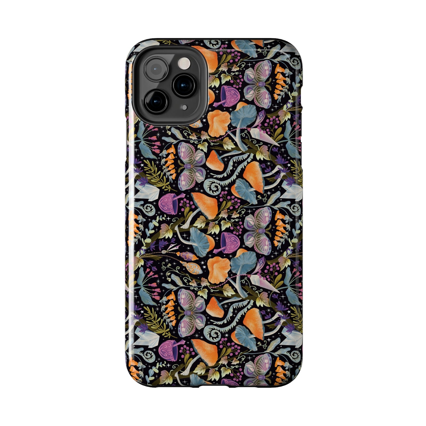 Whimsical Witches' Haven Mystical Garden of Mushrooms and Butterflies Iphone Tough Phone Case