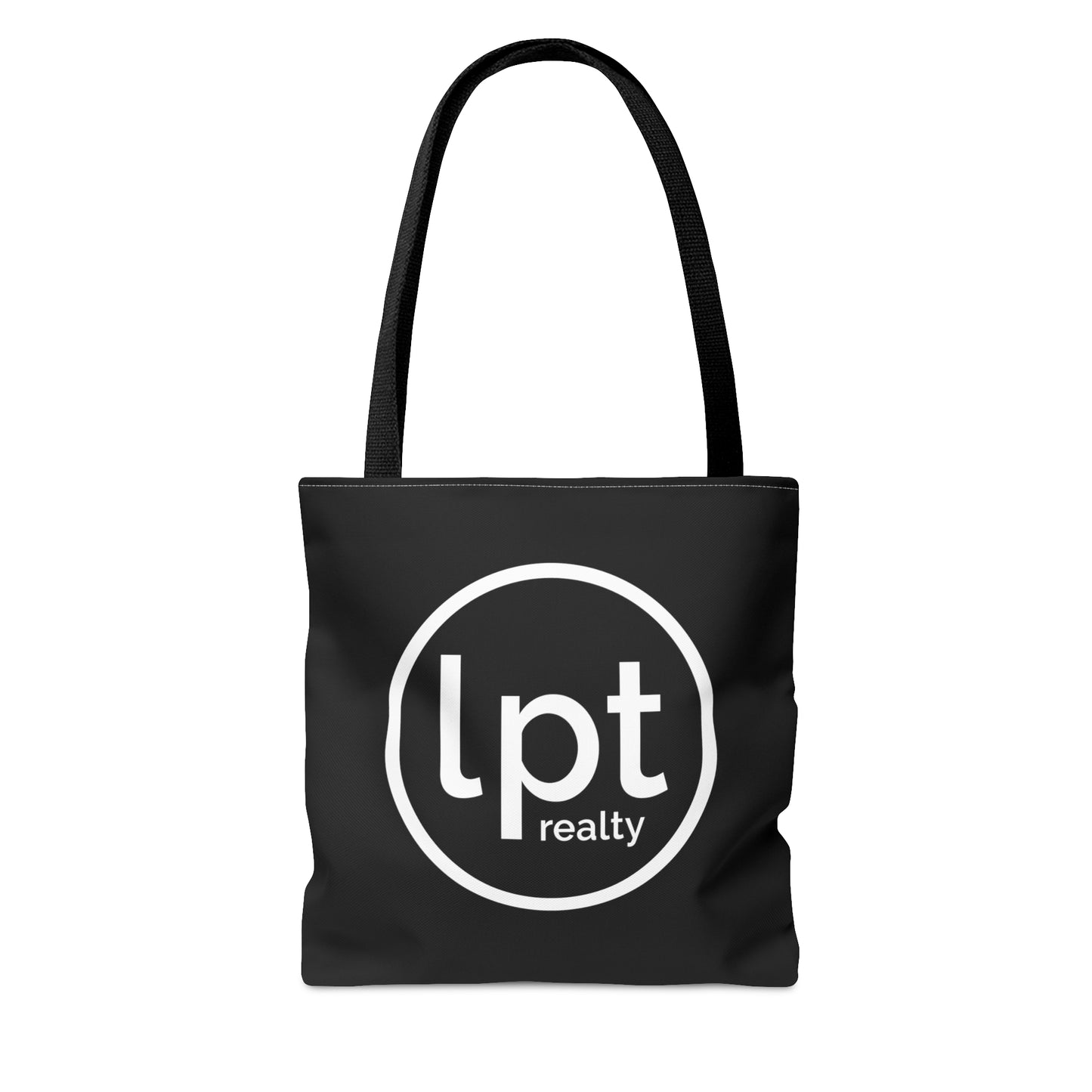 LPT Realty Logo White on Black - Canvas Tote 3 Sizes