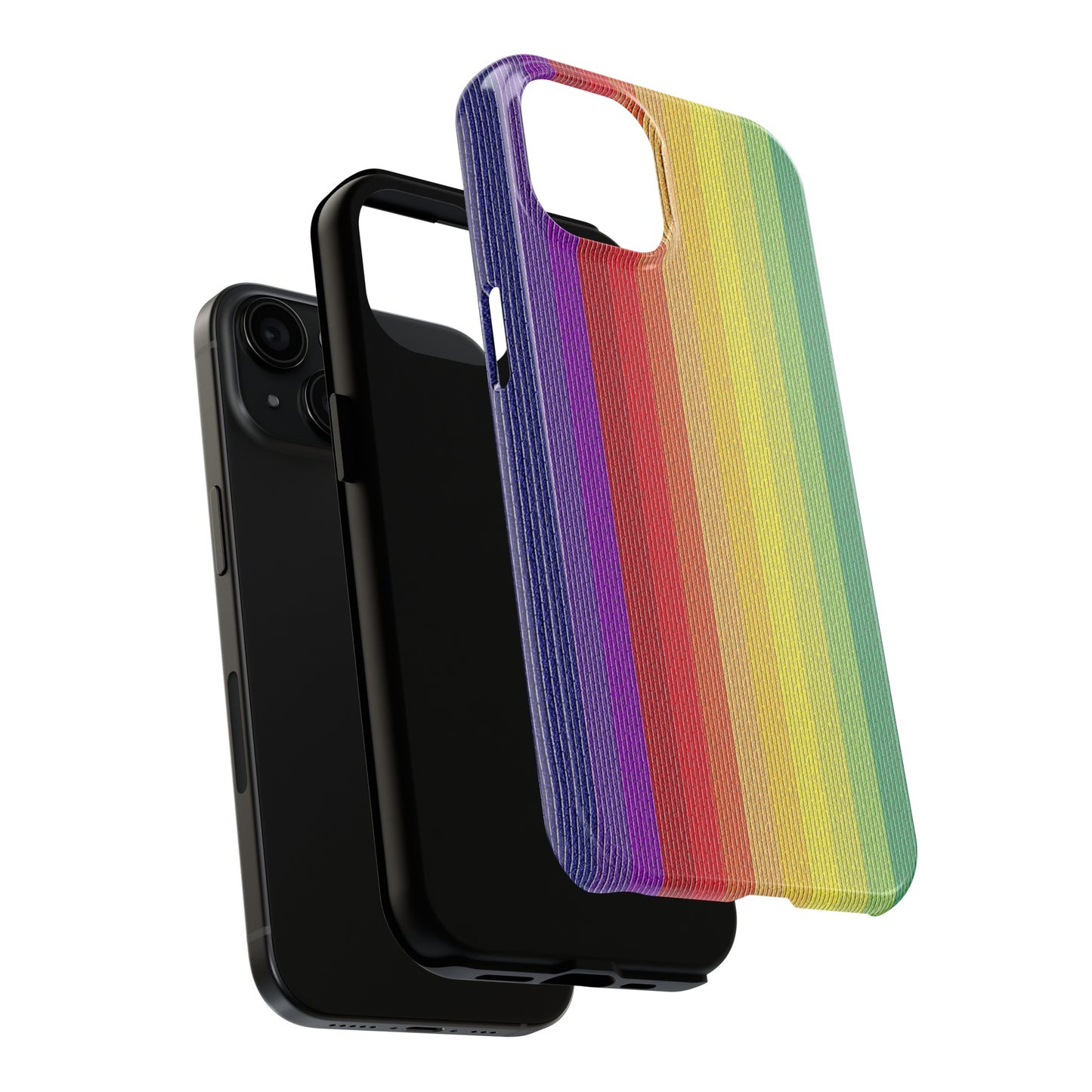 Rainbow Stripe Design Iphone Tough Phone Case