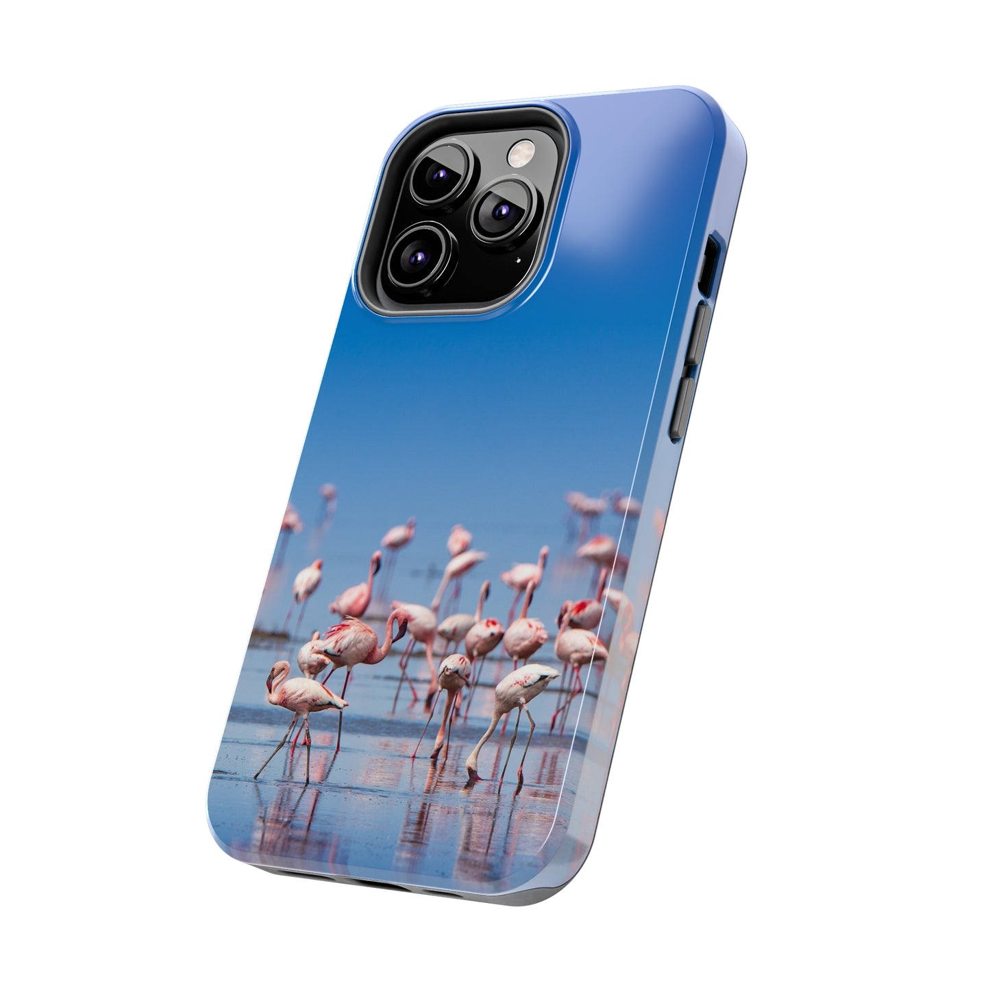 Flamingos on the Beach Iphone Tough Phone Case