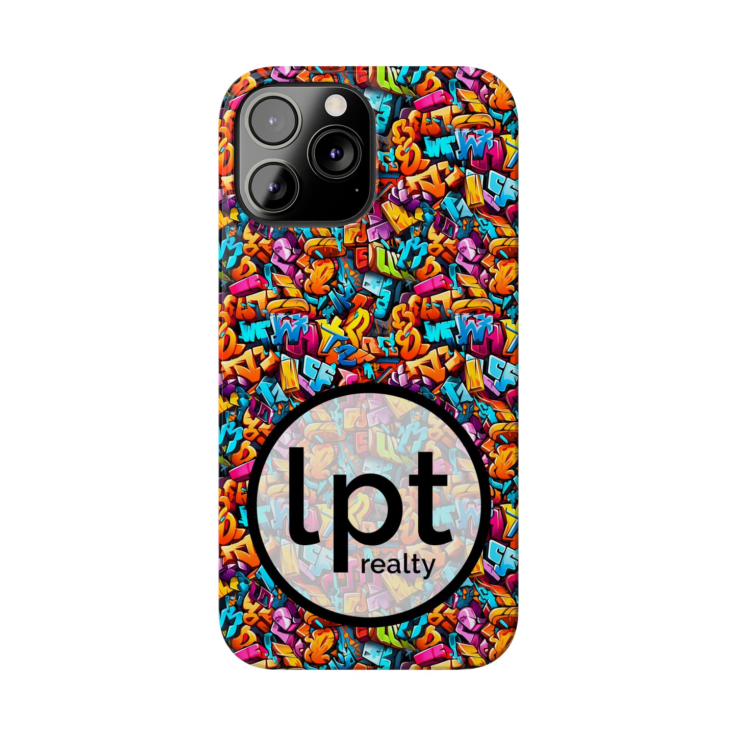 LPT Realty Logo -  3D Street Art Graffiti Design Iphone 15-12 Slim Phone Case