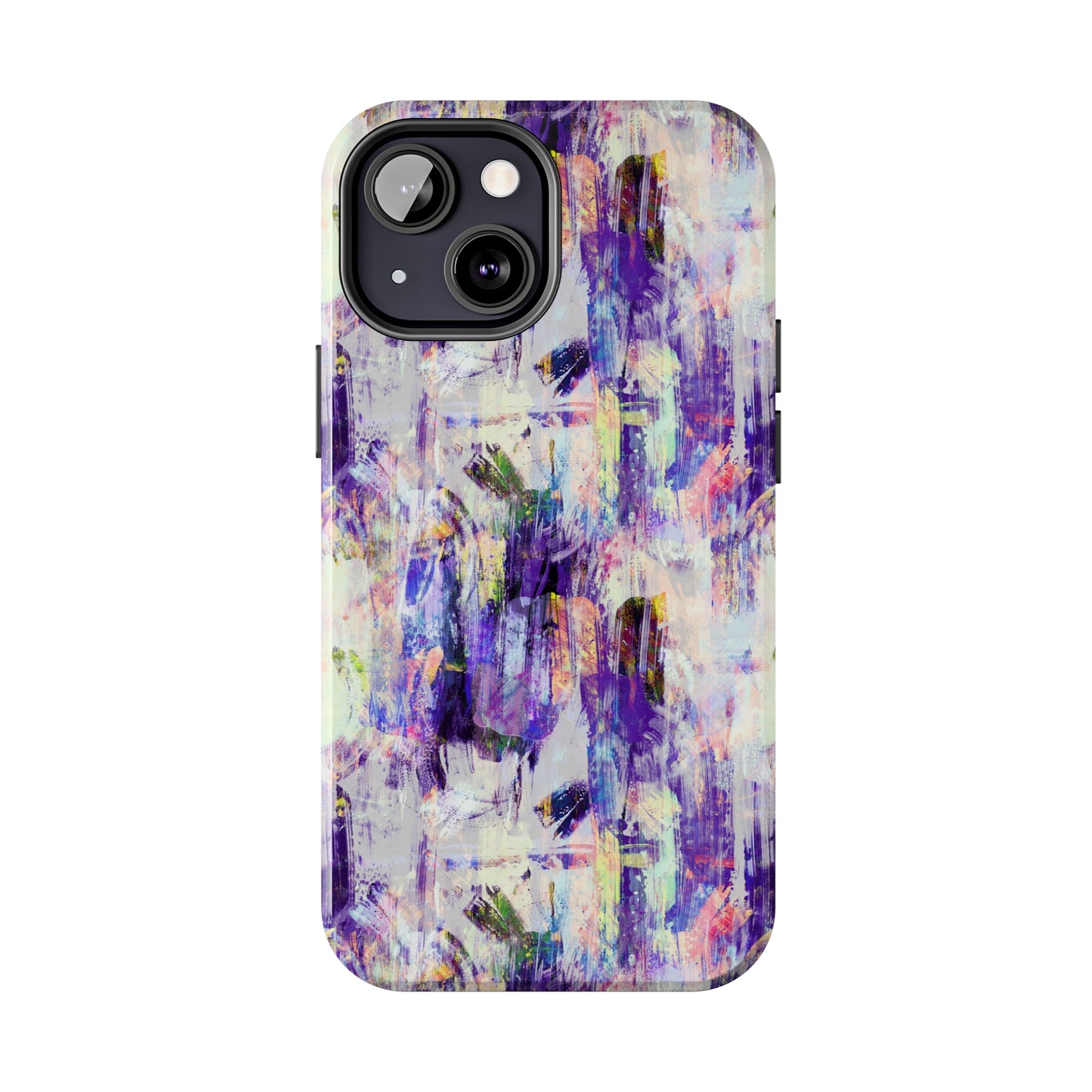 Purple Spring Painted Abstract Iphone Tough Phone Case