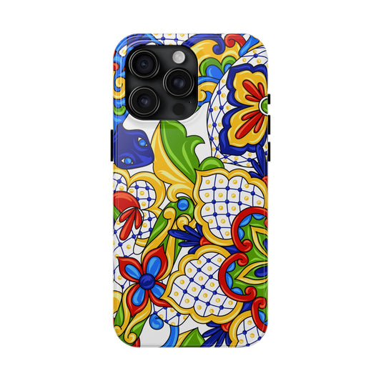 Colorful Floral Mexican Traditional Design Iphone Tough Phone Case